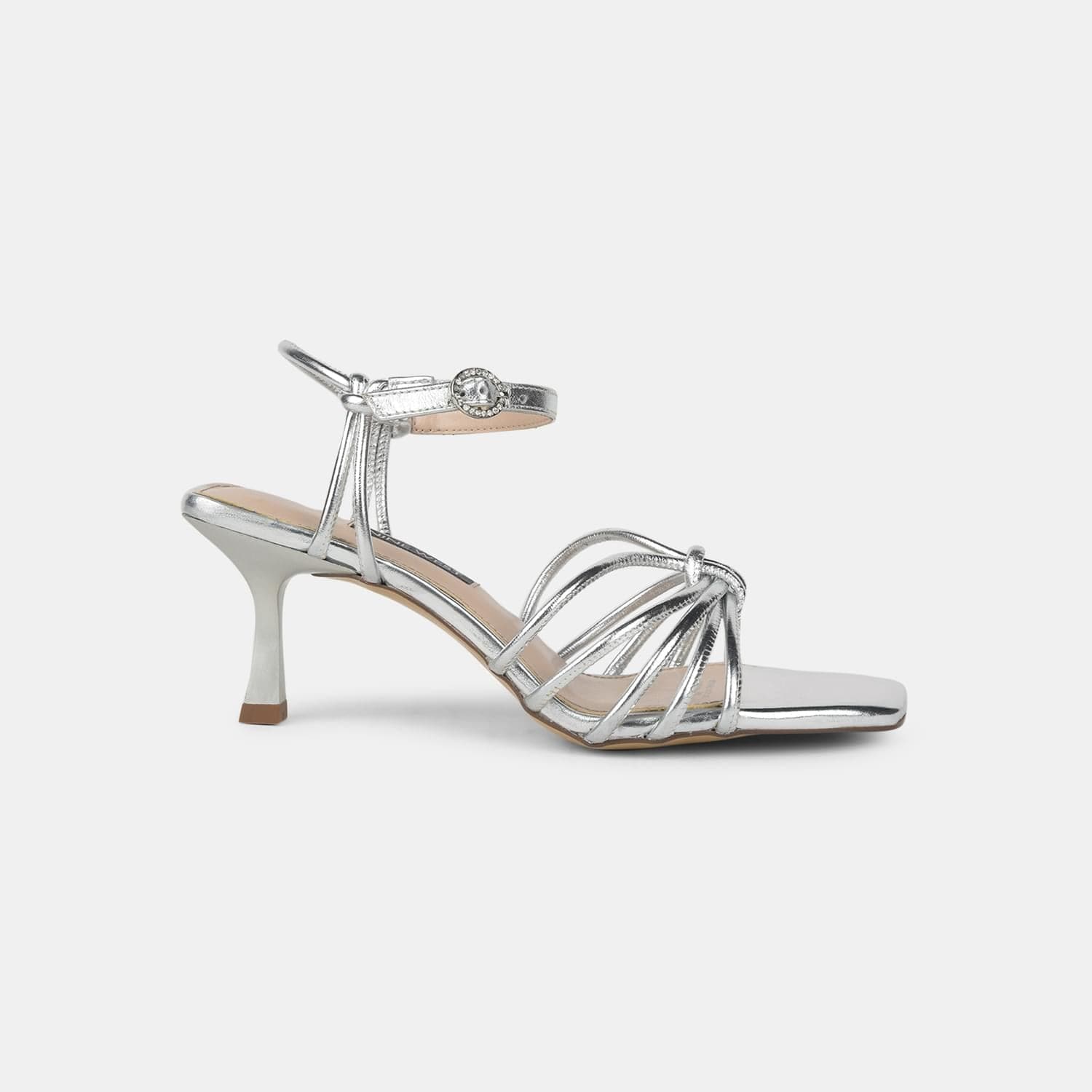 NINE WEST SILVER MULE FOR WOMEN