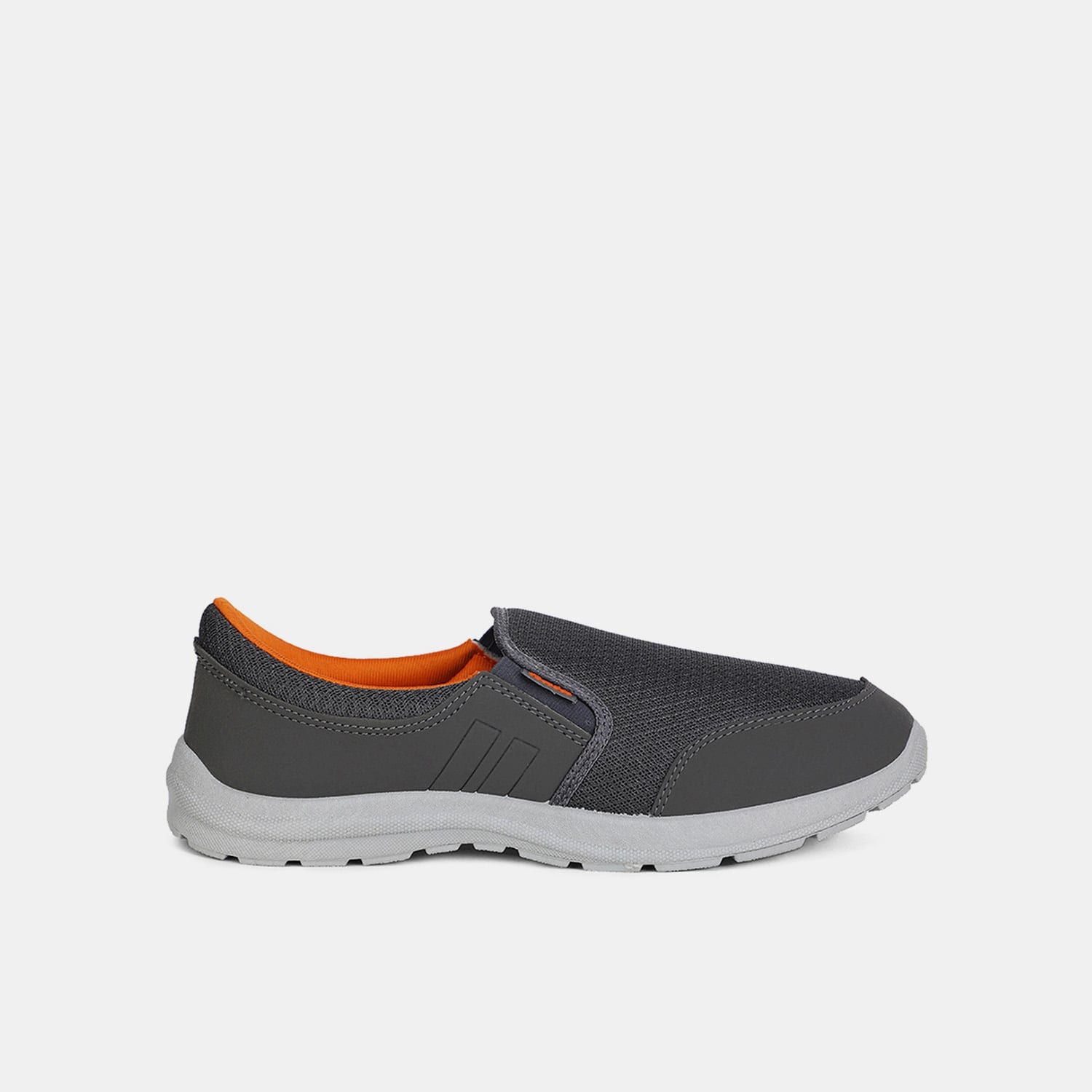 Bata grey mesh slip-on walking shoes for men