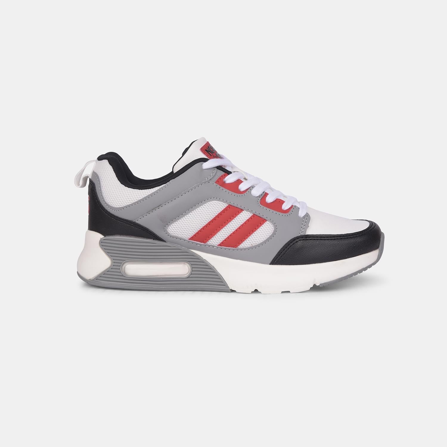 North star grey lace-up sports sneaker shoes for men