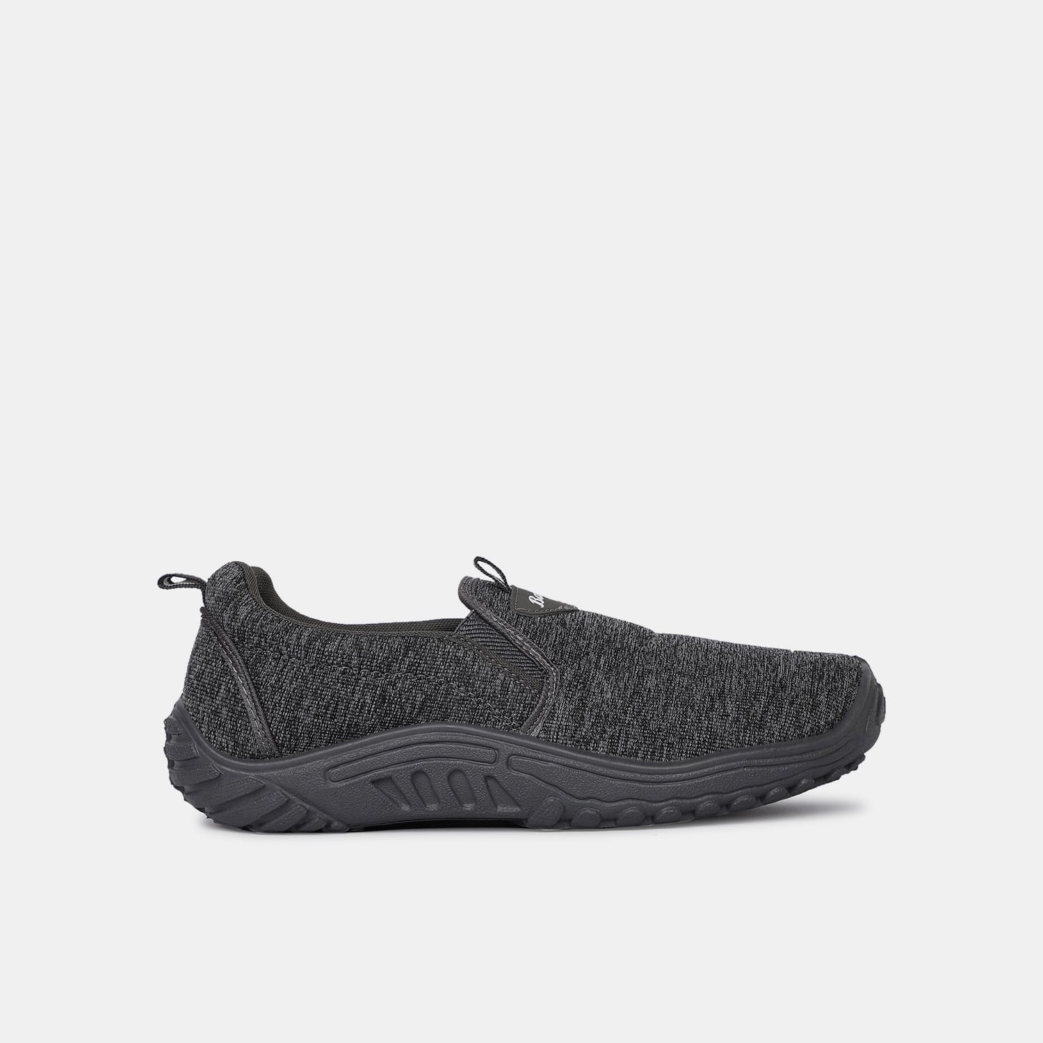 Bata grey textile casual slip-on shoes for men