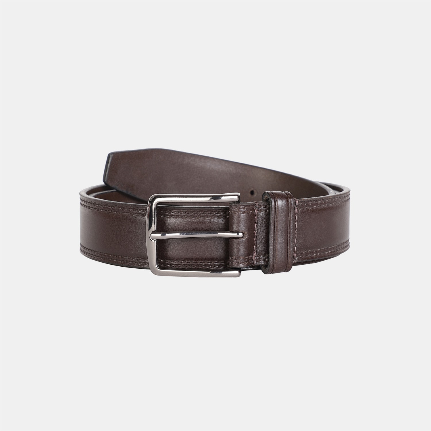 Bata brown slim belt for men