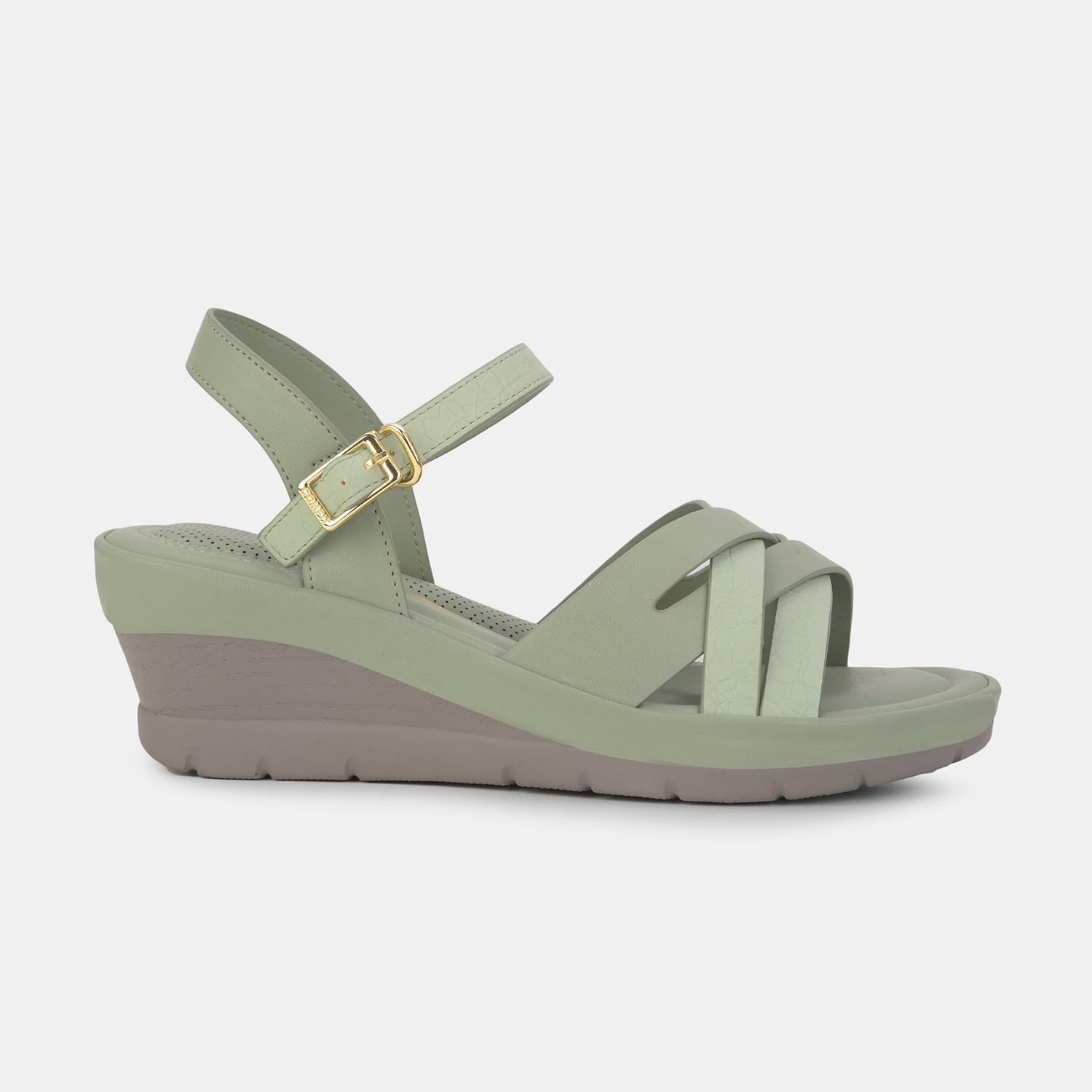 Bata Comfit Light Green Heel Sandals for Women