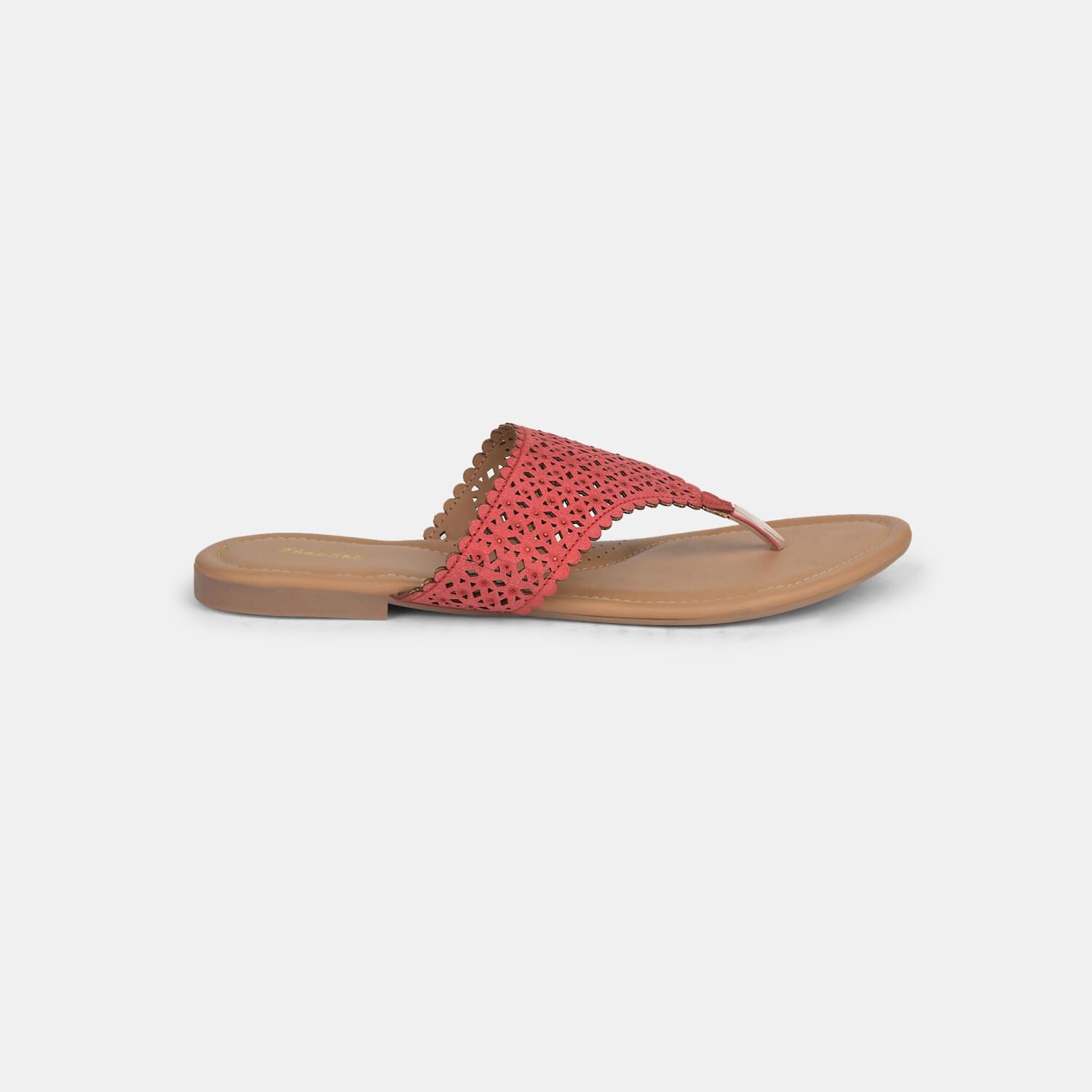 Bata red casual thong slippers for women