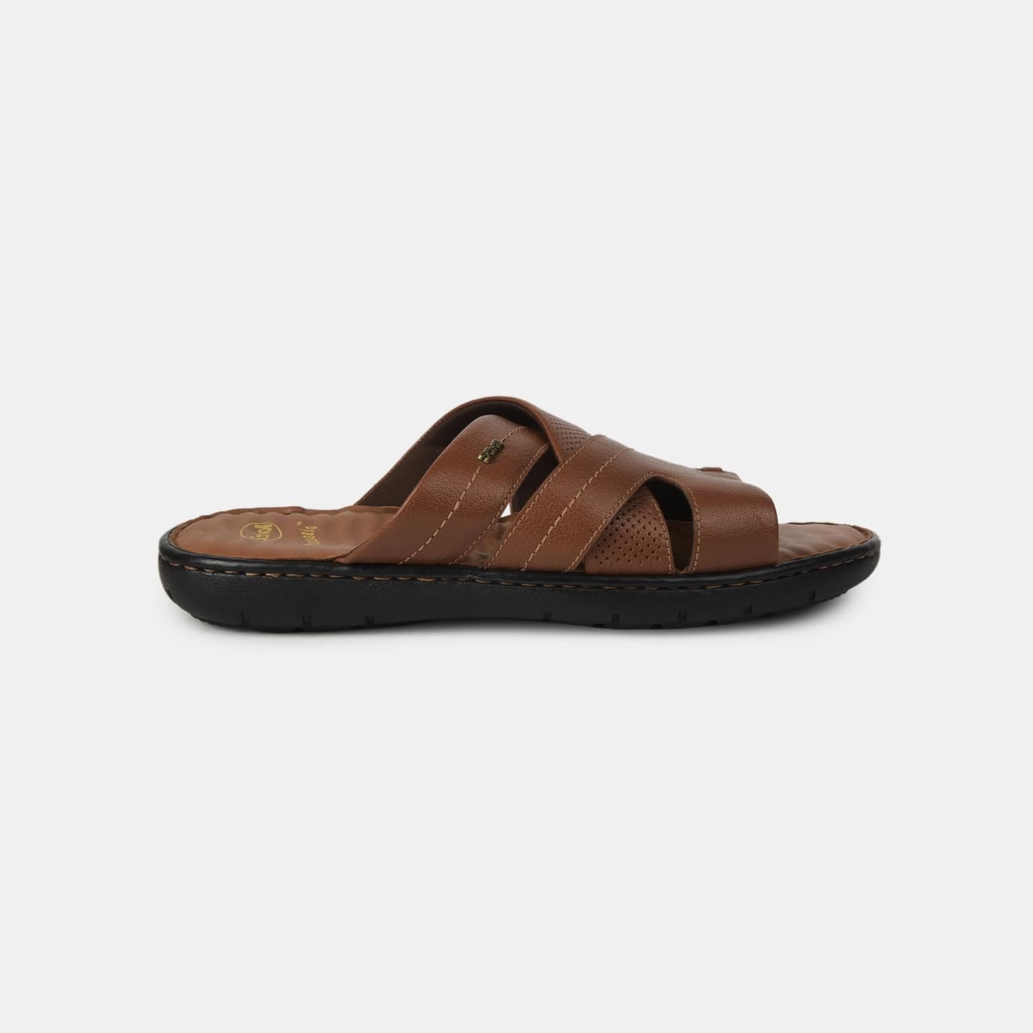 SCHOLL TAN SLIPPERS FOR MEN