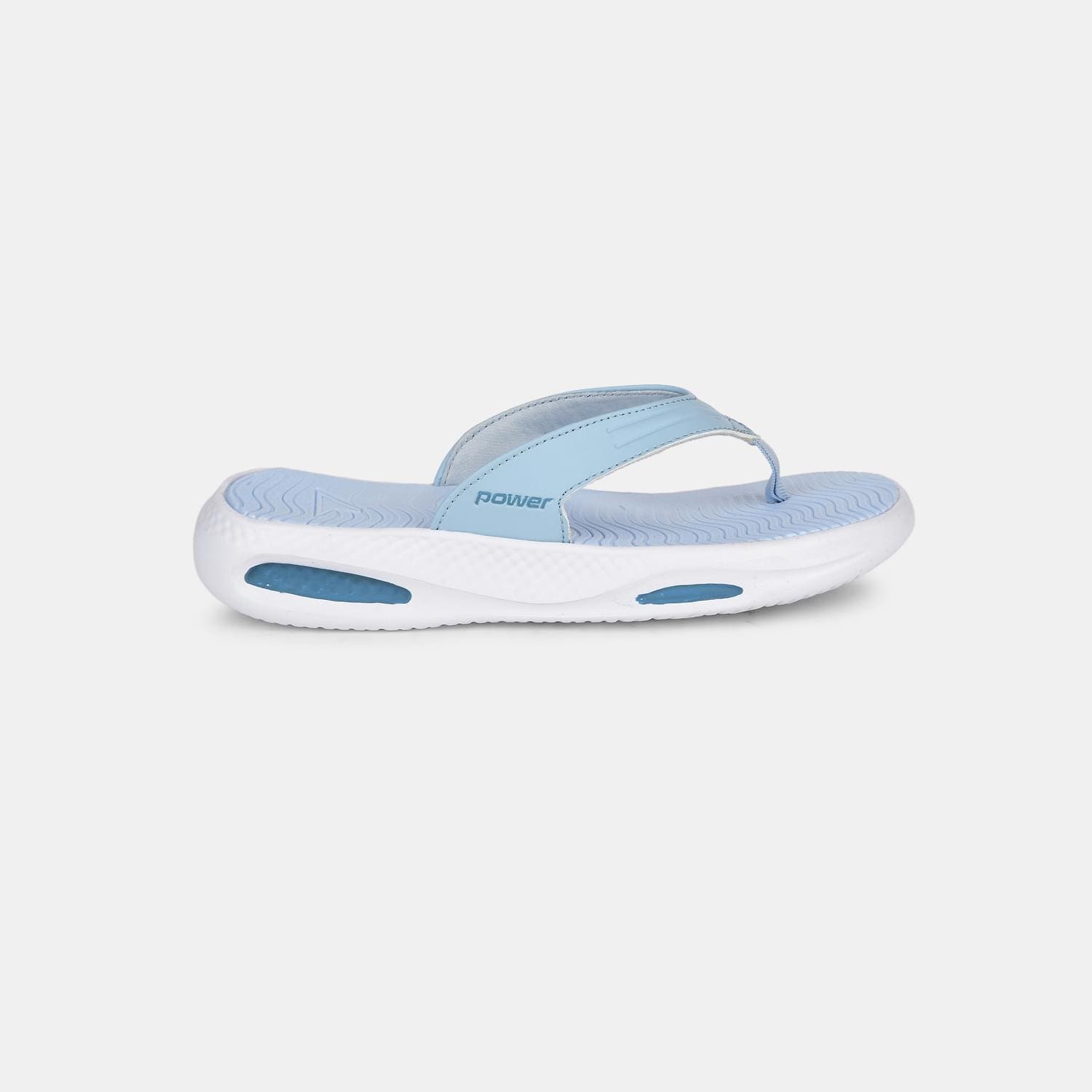 Power Blue Flip Flops For Women
