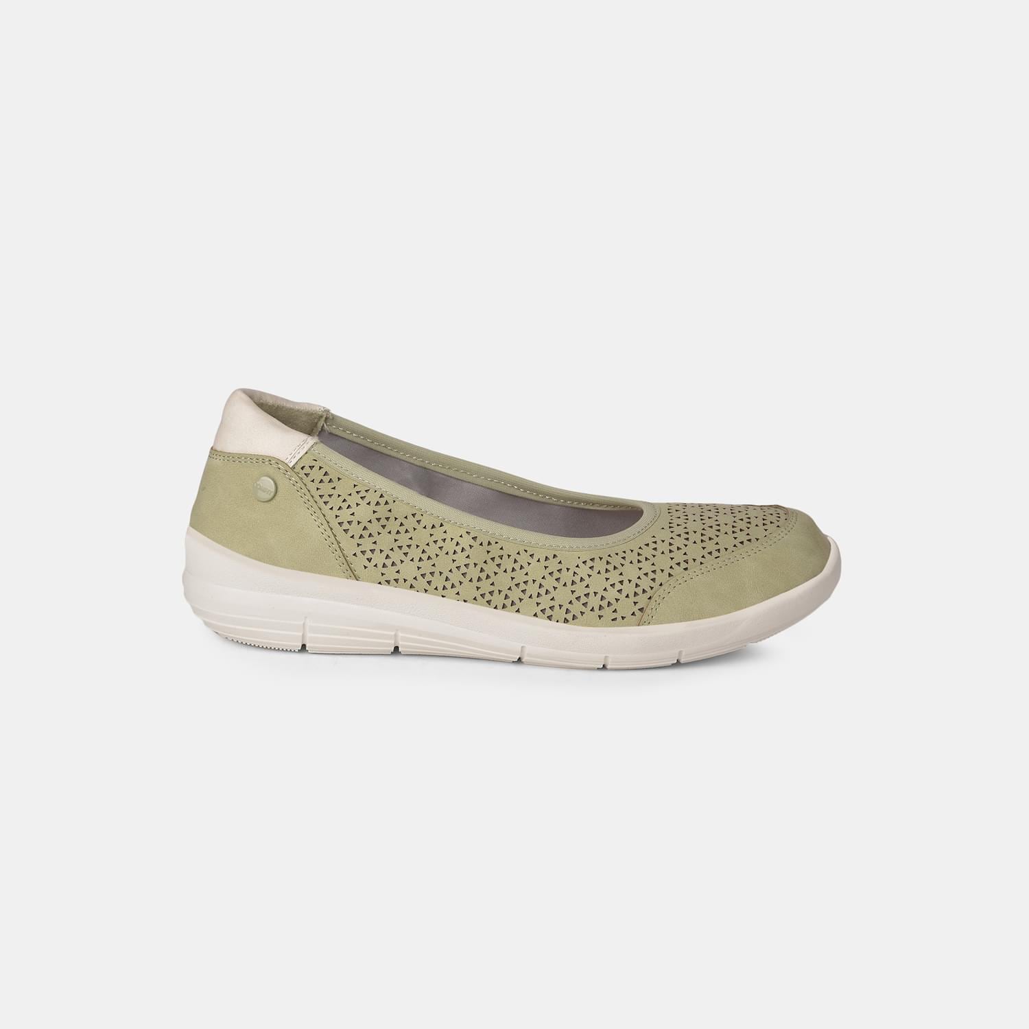 Bata Comfit Green Slip-On Casual Shoes For Women