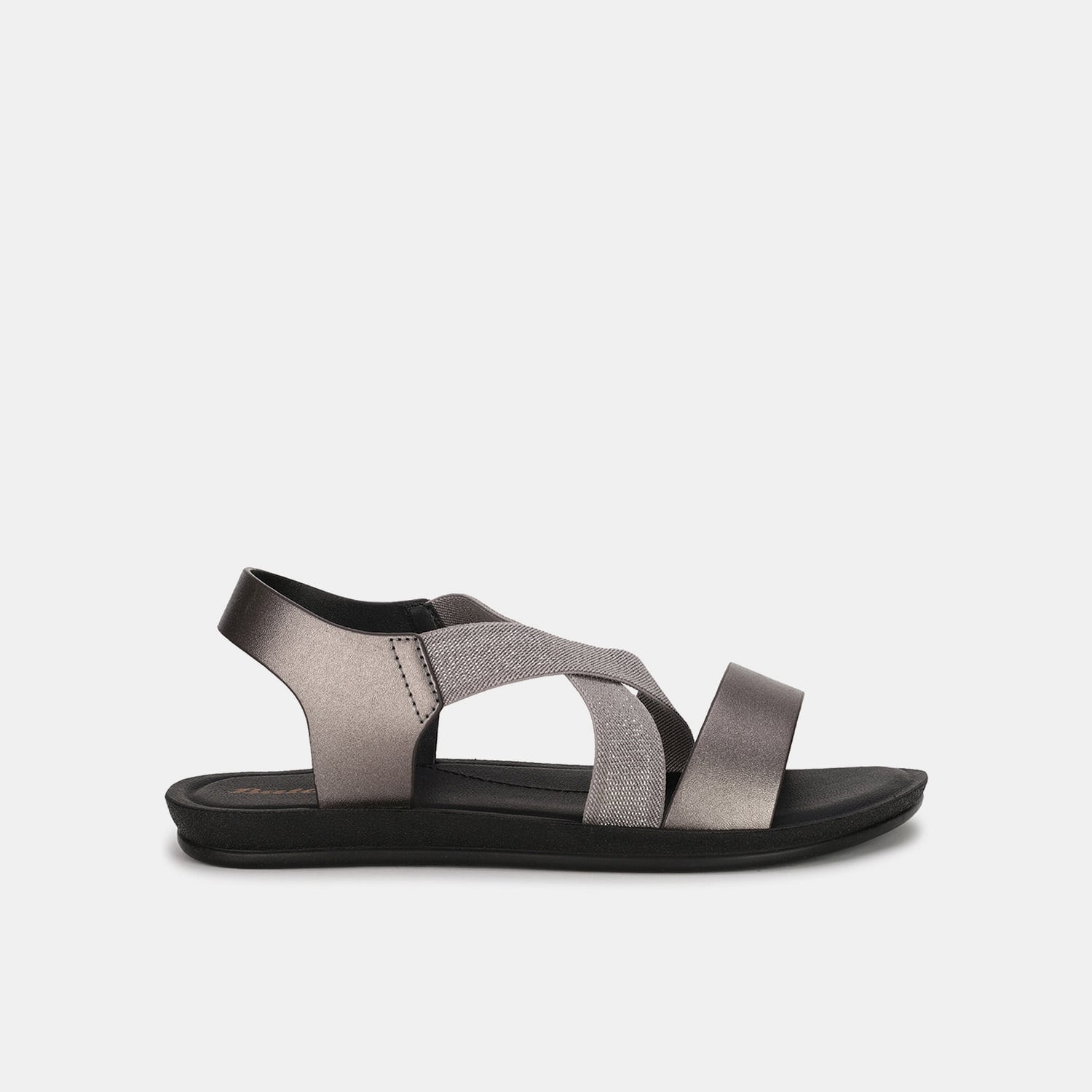 Bata grey casual open toe sandals for women