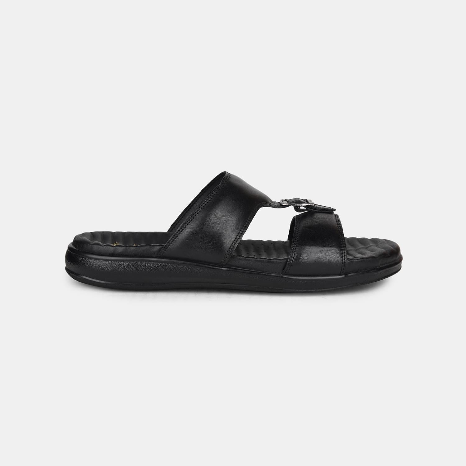 Scholl Black Slippers For Men