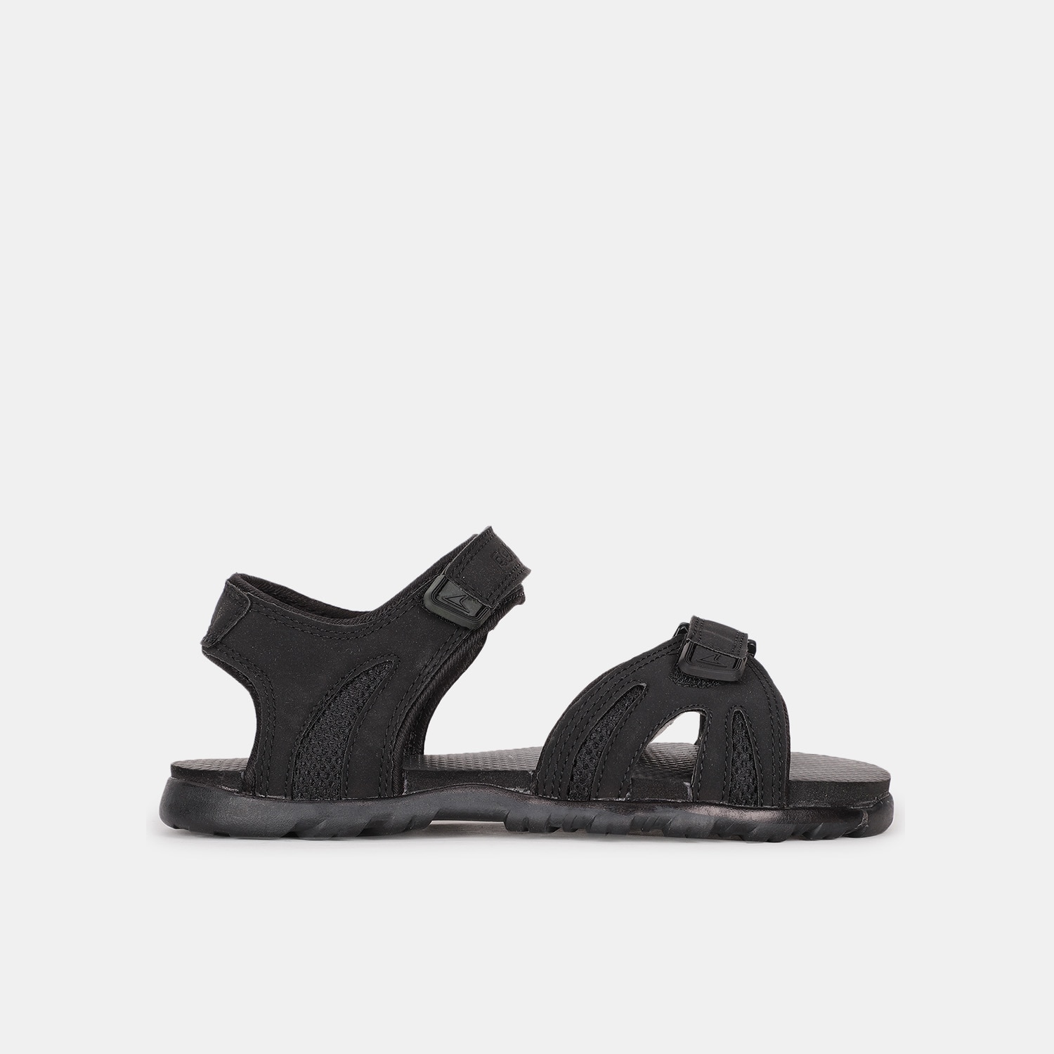 Power black open toe sandals for kids