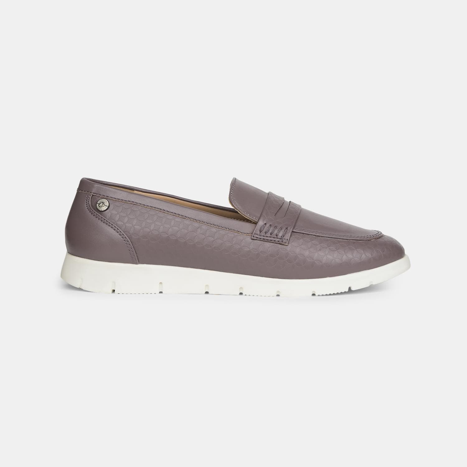 BATA GREY LOAFERS FOR WOMEN