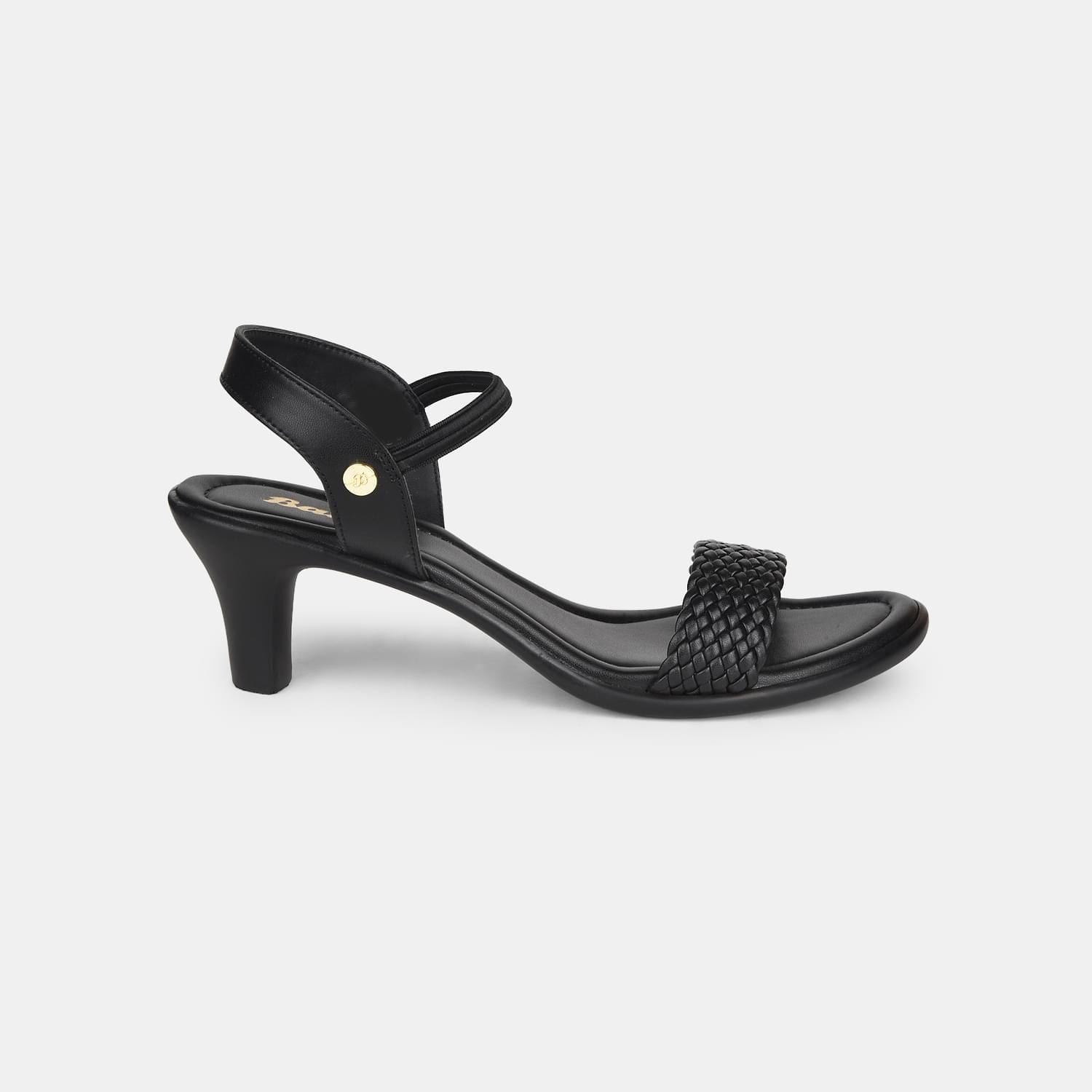 Bata Black Heel Sandals for Women
