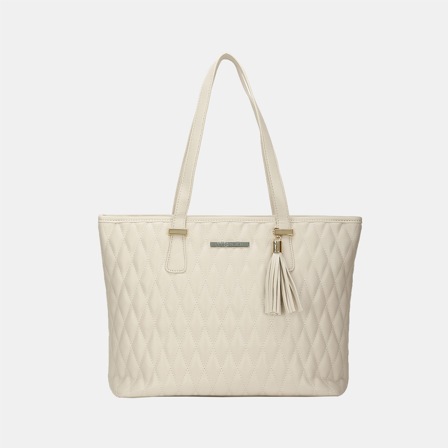 Marie claire beige structured handbag for women