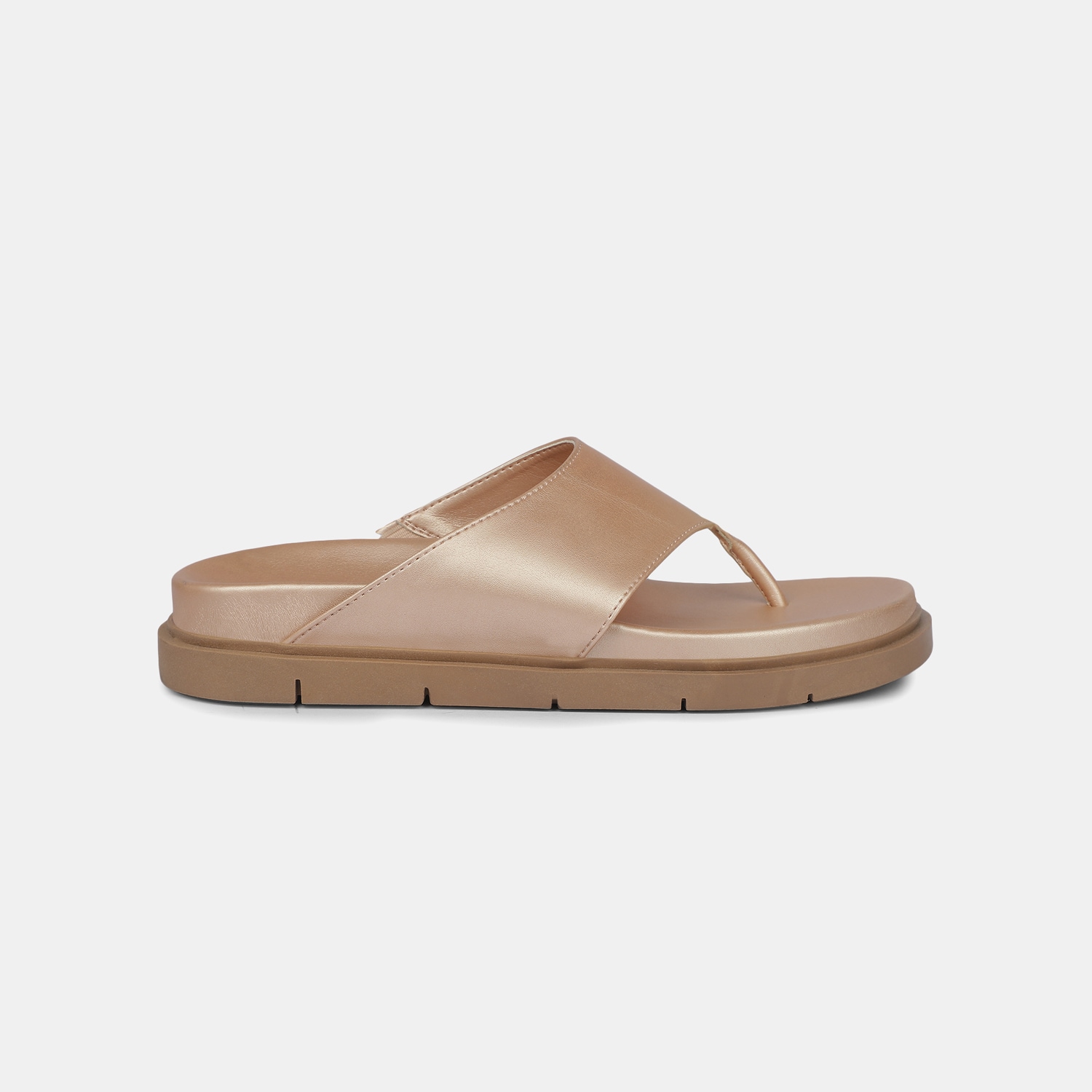 Bata Rose Gold Thong For Women