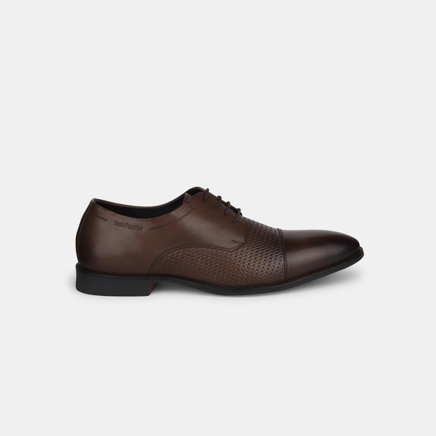 Hush Puppies Brown Derby Formal Shoes For Men