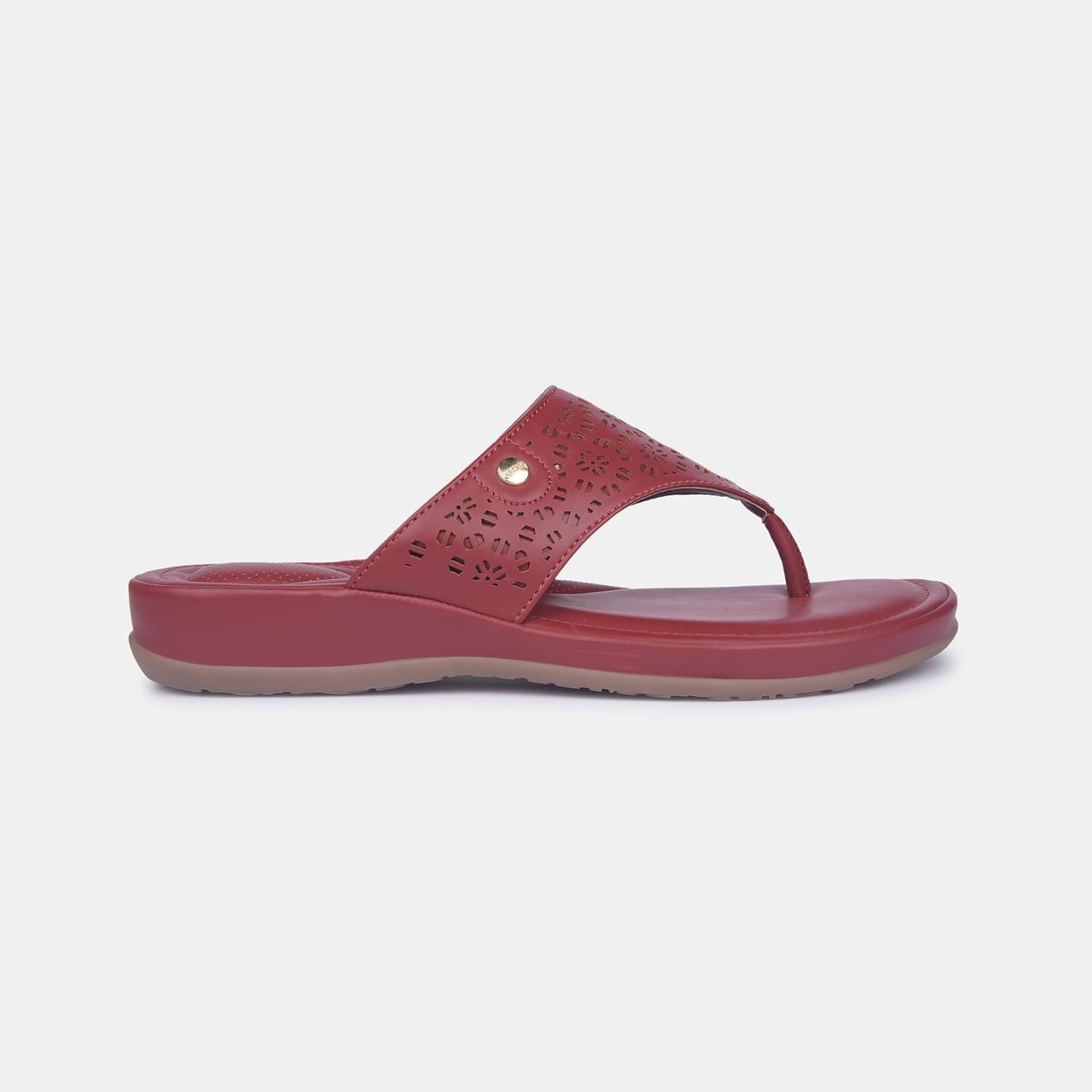 Bata comfit maroon thong for women