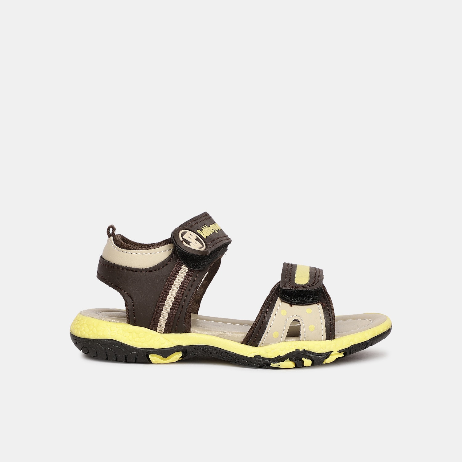 Bubblegummers brown casual sandals with velcro closure for kids