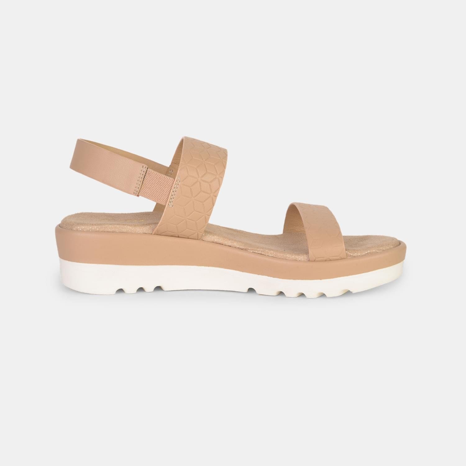 BATA BEIGE SANDALS FOR WOMEN