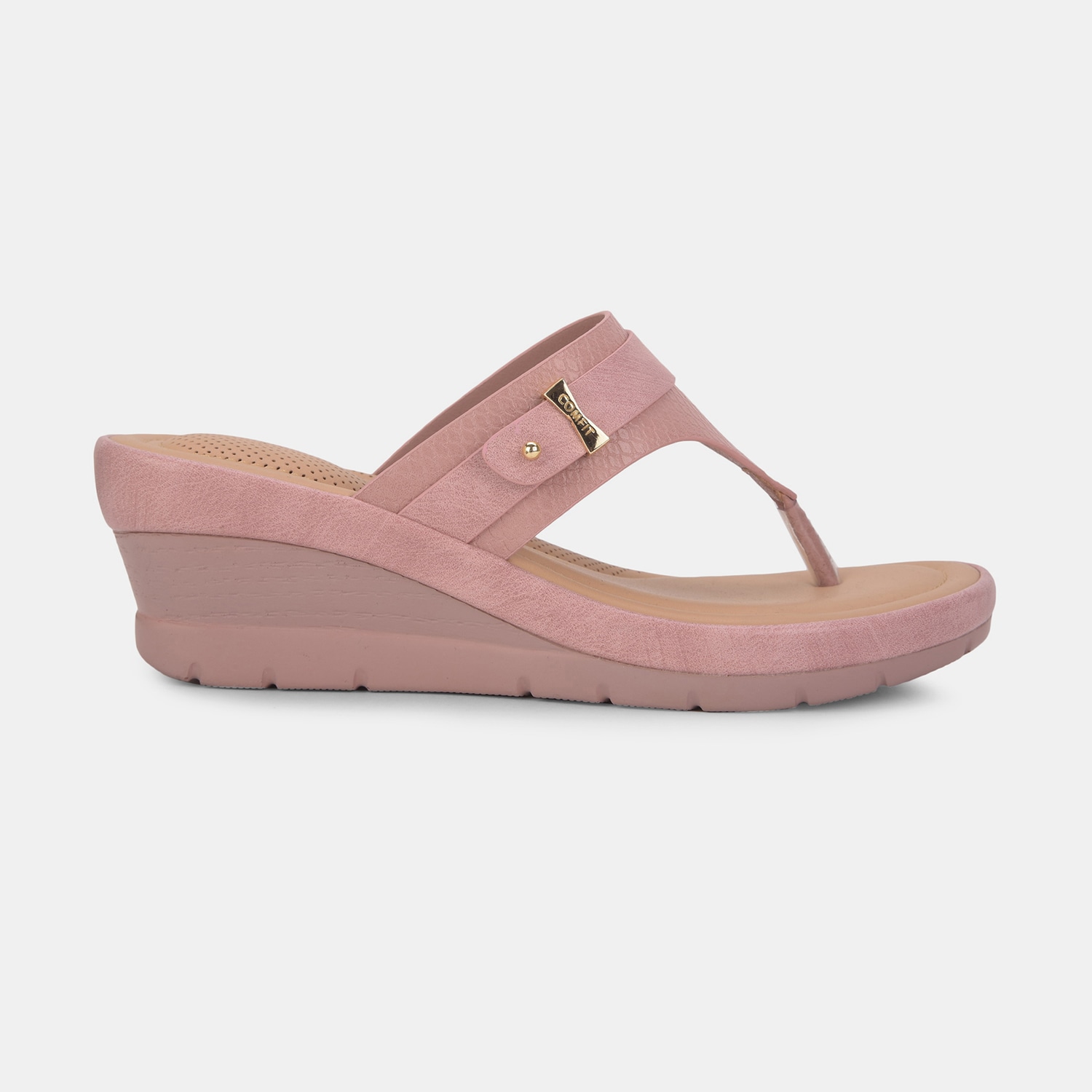 Bata comfit pink thong for women