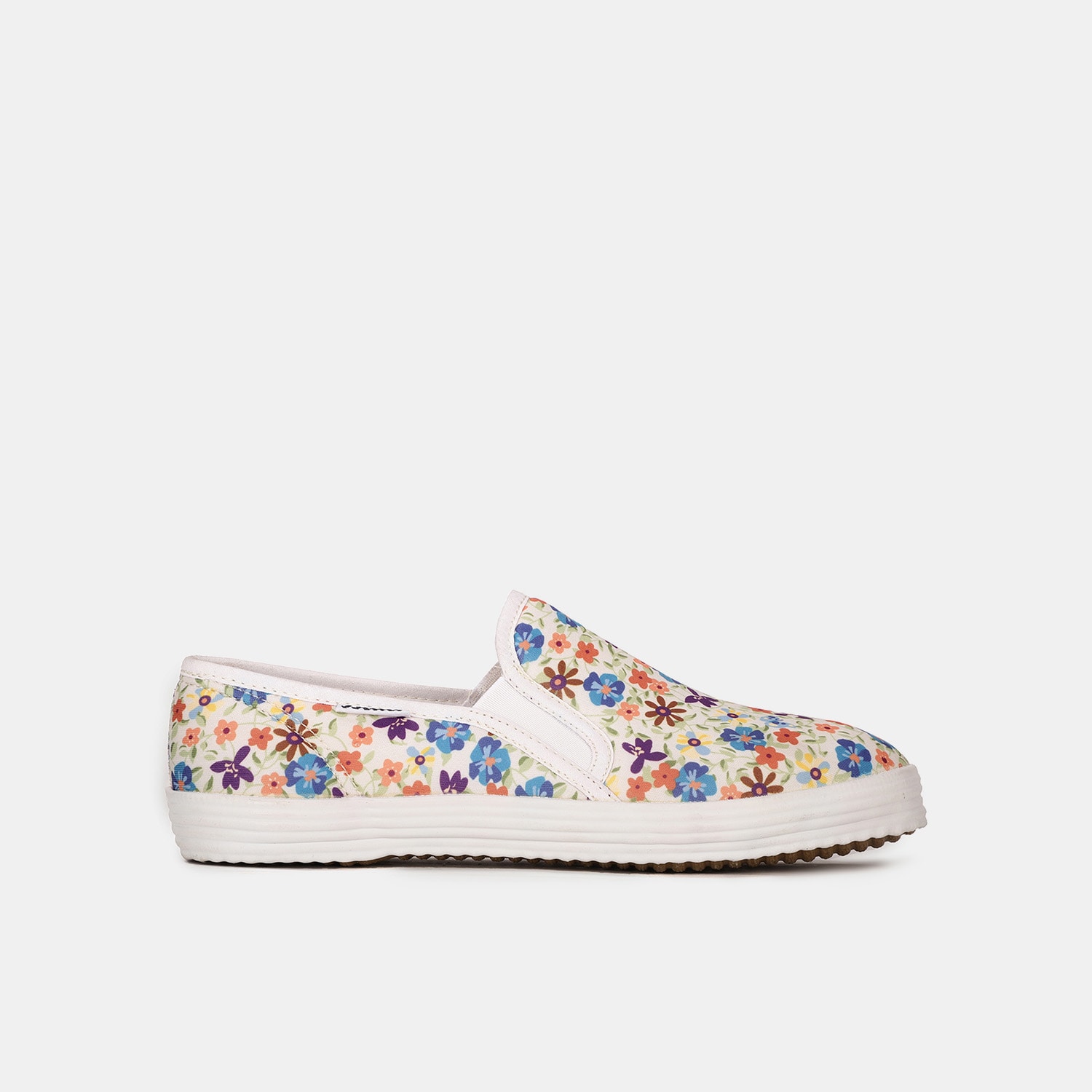 Bata white printed slip-on ballerinas for women