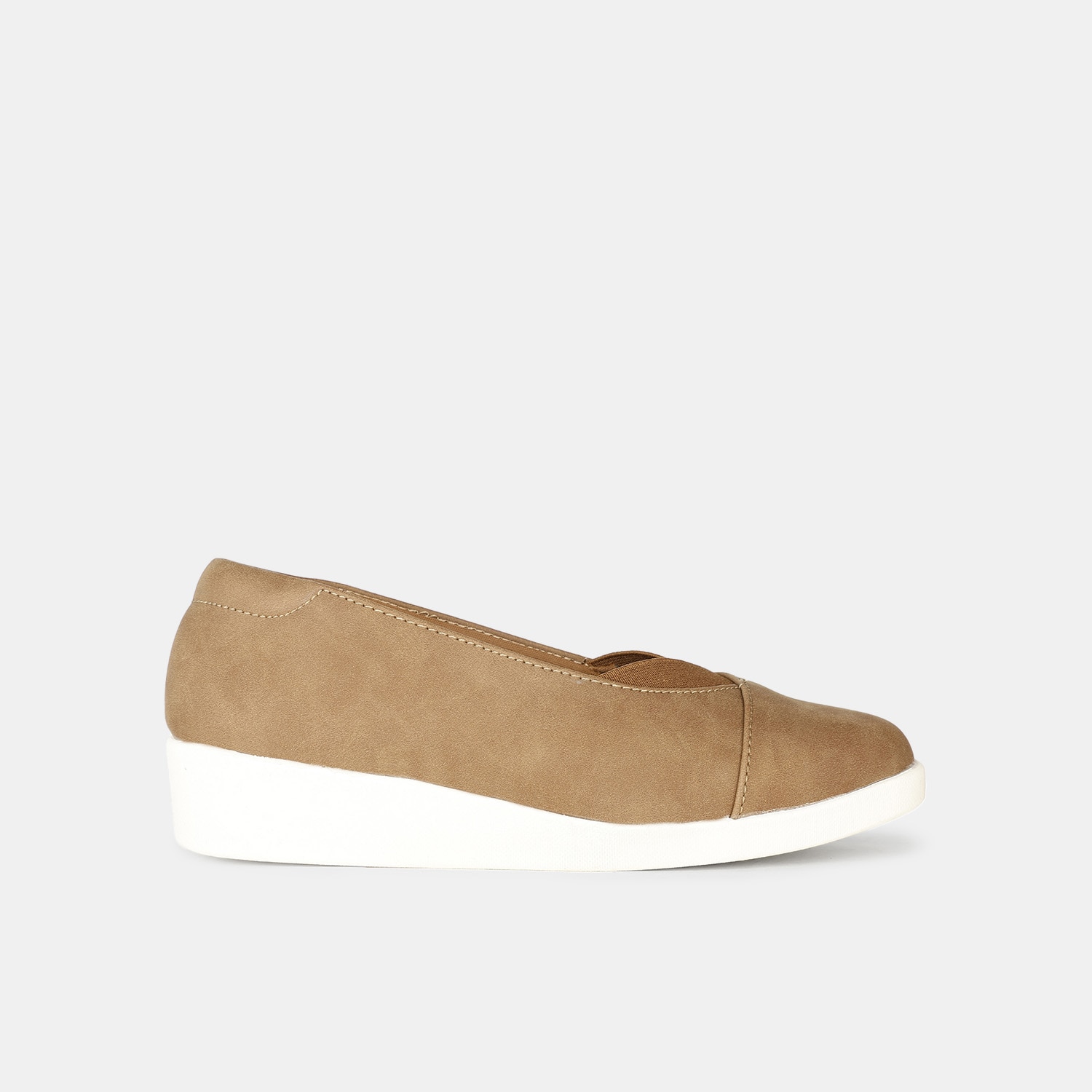 Bata brown casual ballerinas for women