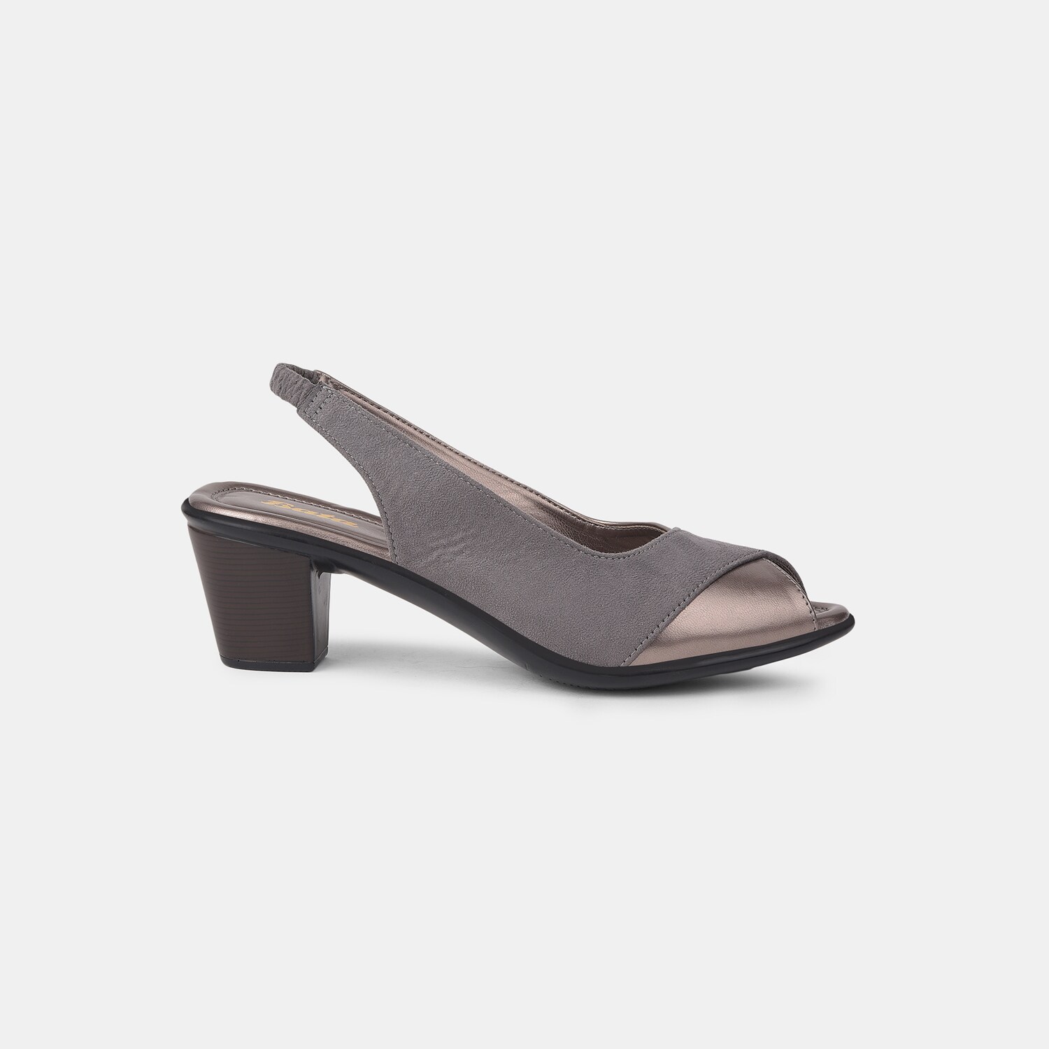 Bata Gunmetal Sandals For Women