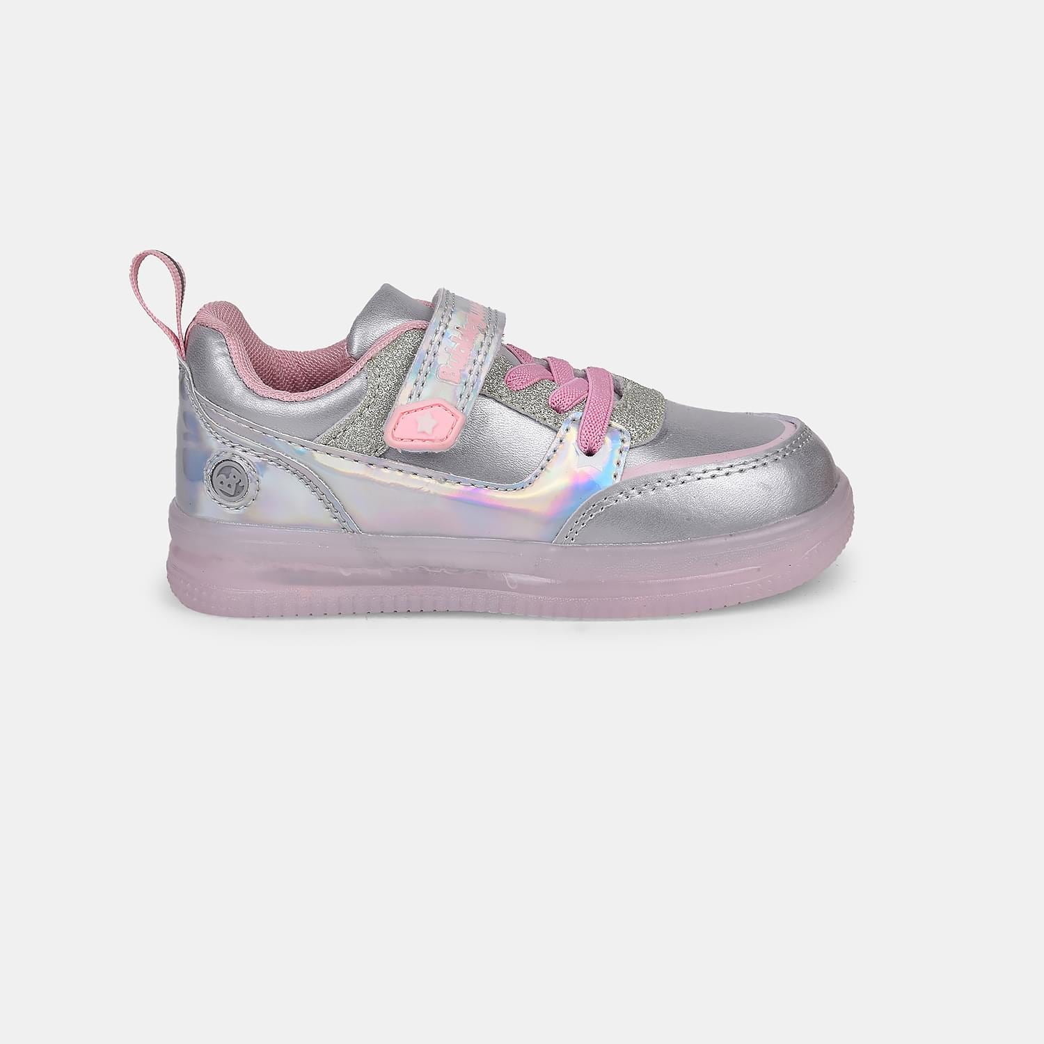 Bubblegummers Silver Girls Casual Shoes for Kids