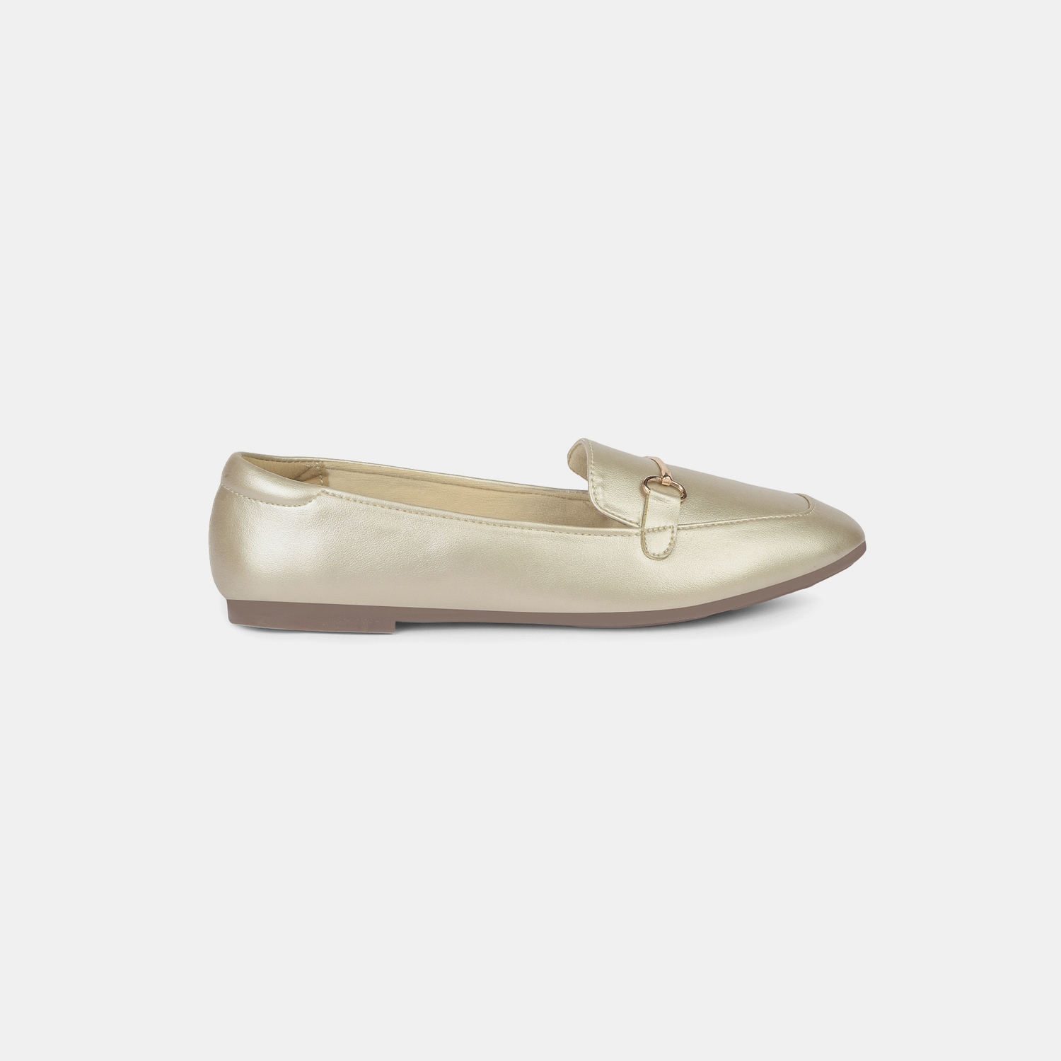 Bata Gold Loafers For Women