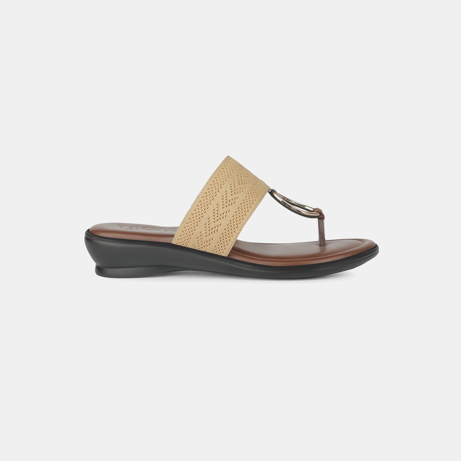 Bata Beige Thong For Women