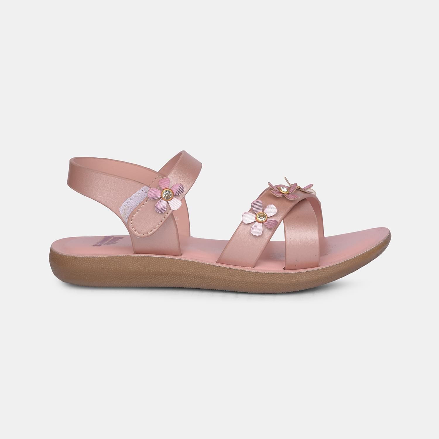 Bubblegummers pink casual open toe sandals for kids