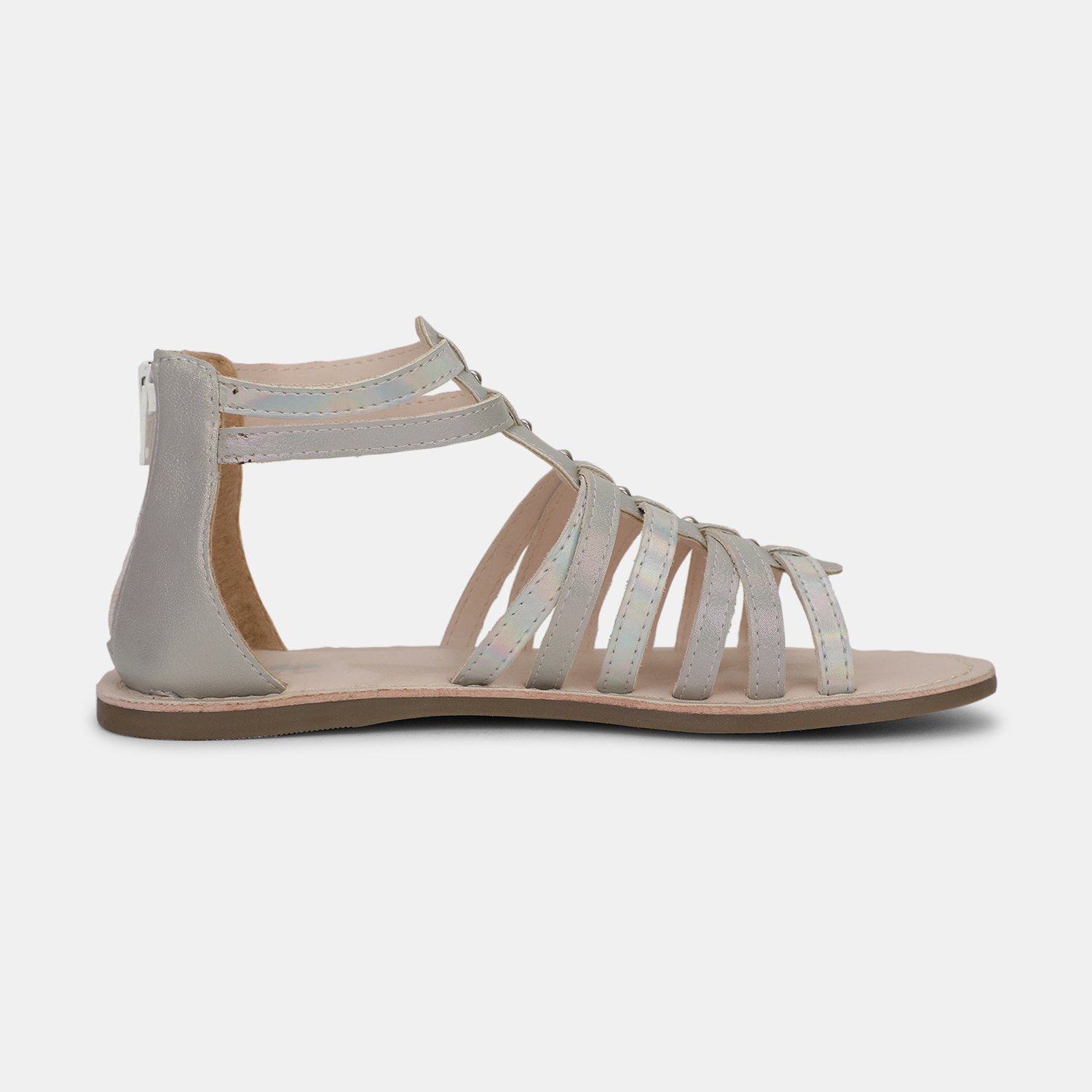 Bata Silver Sandals For Girls
