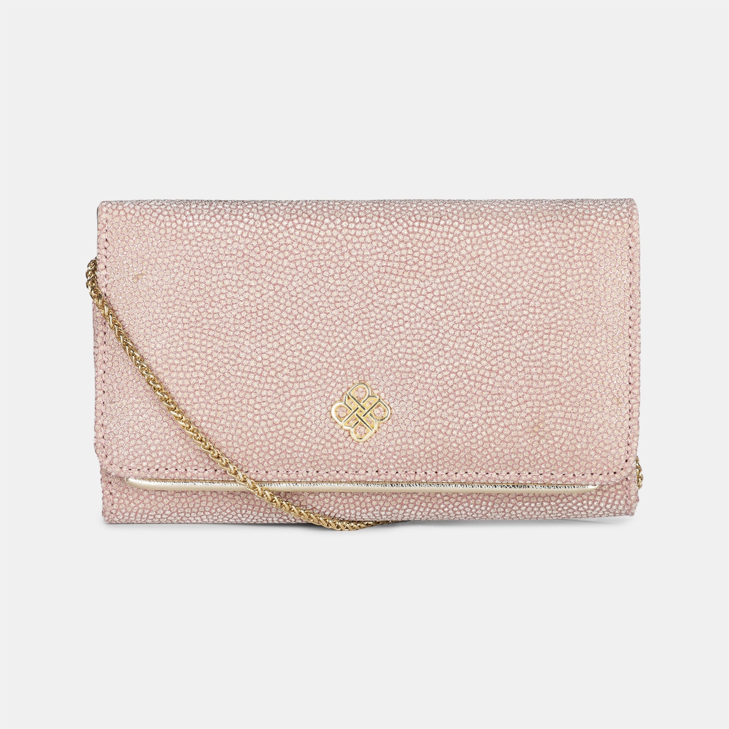 Marie claire rose gold clutch for women