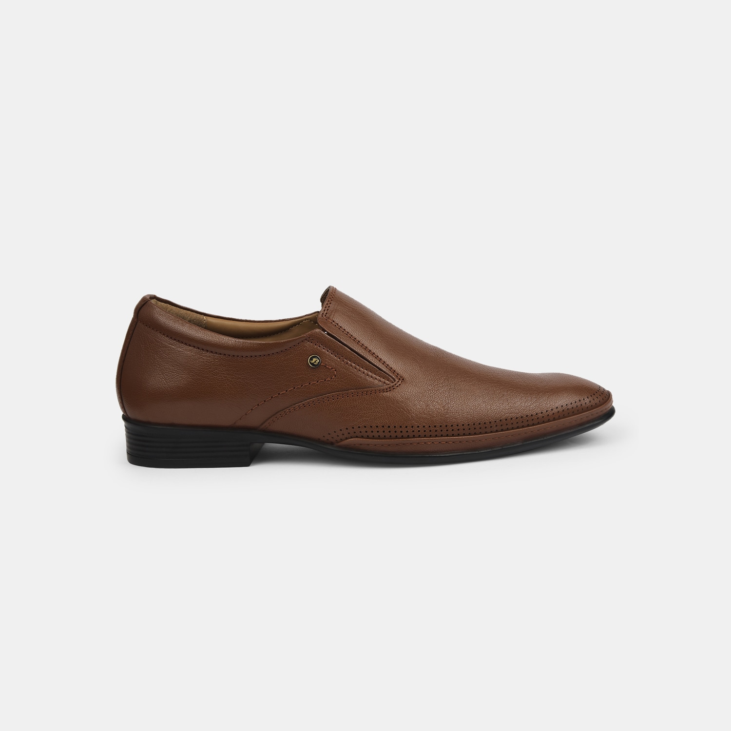Bata Tan Formal Slip-On Shoes For Men