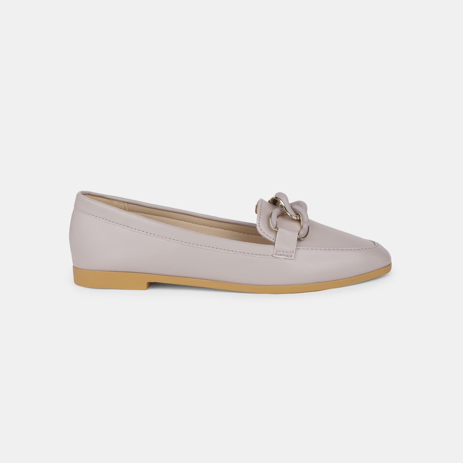BATA GREY LOAFERS FOR WOMEN