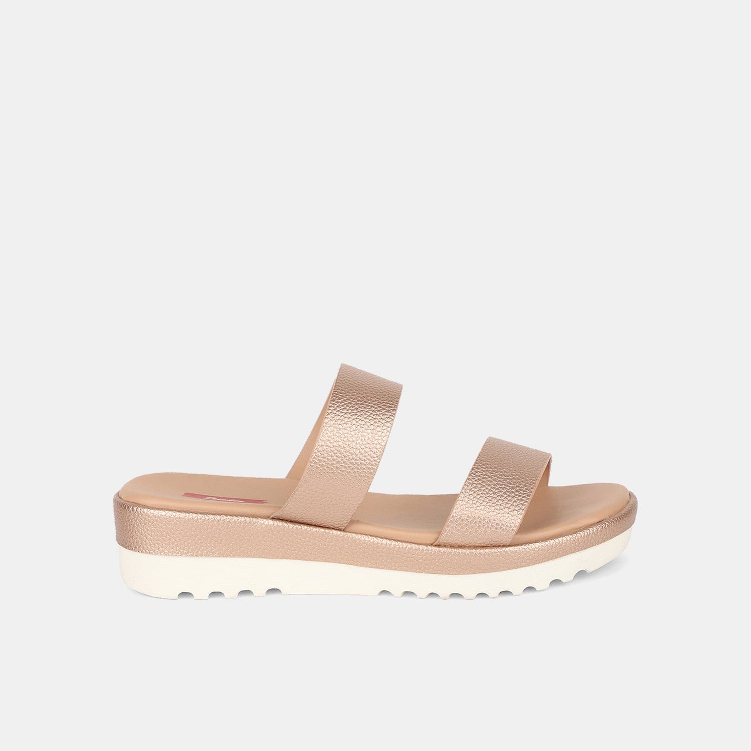 Bata rose gold mule slippers for women