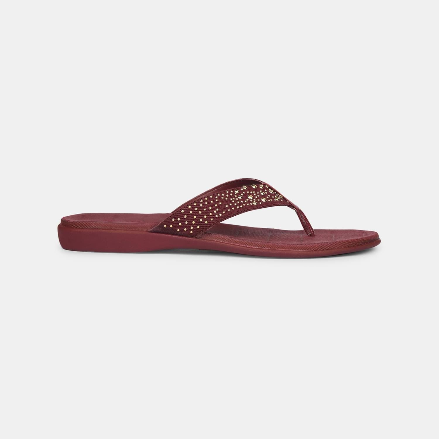 BATA MAROON THONG FOR WOMEN