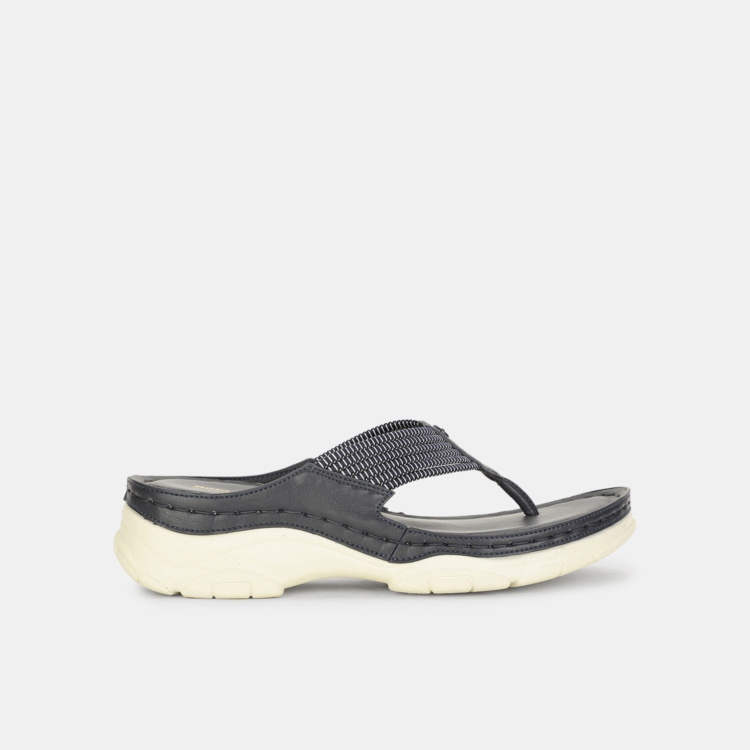 Bata comfit navy casual thong slippers for women