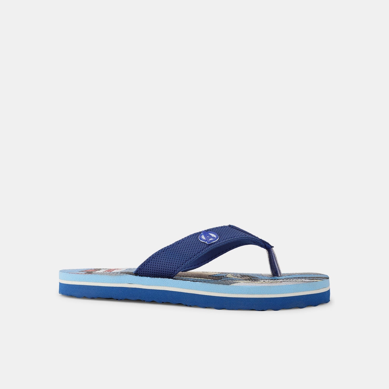 Disney blue printed flip flops for kids