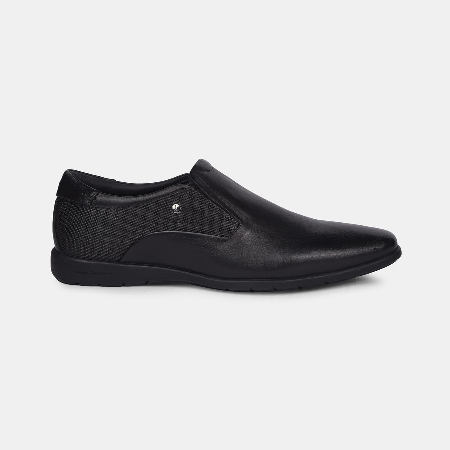 Hush Puppies Black Slip On Formal Shoes For Men