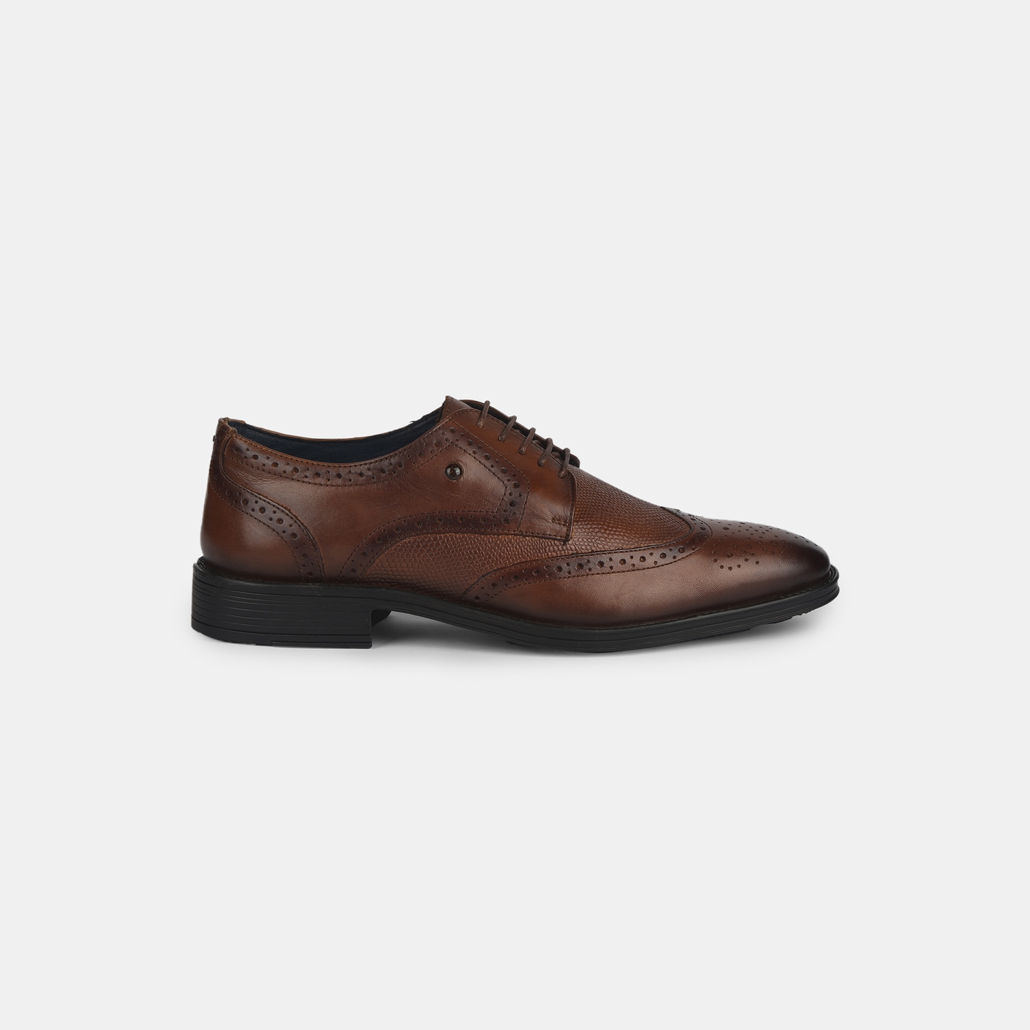 Red Label Tan Formal Lace-Up Shoes For Men