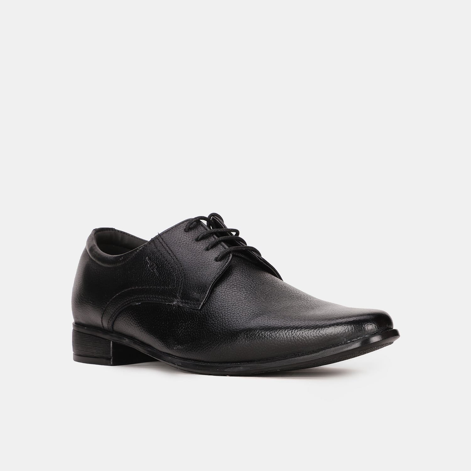 Bata black leather formal derby-style shoes for men