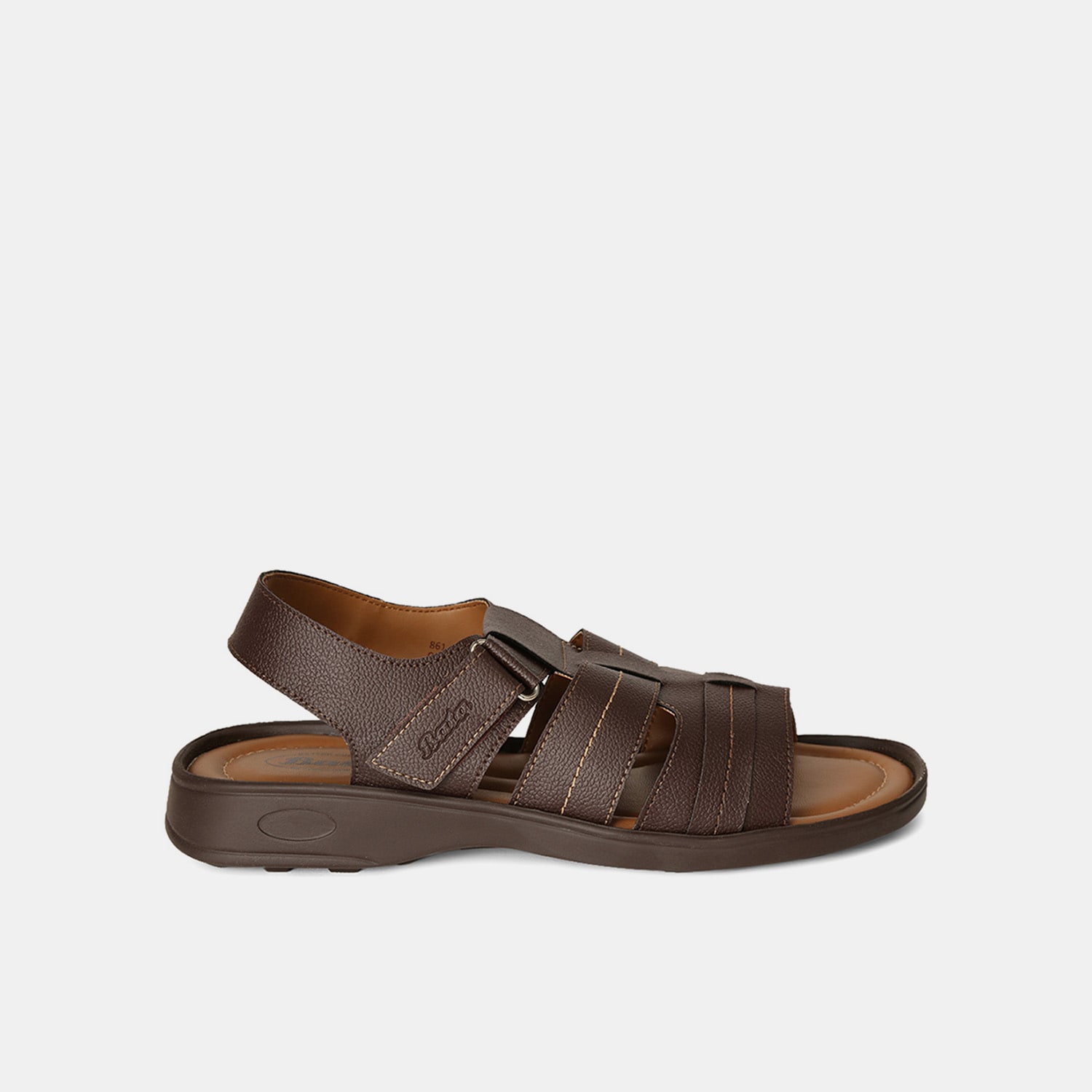 Bata dark brown casual sandals for men