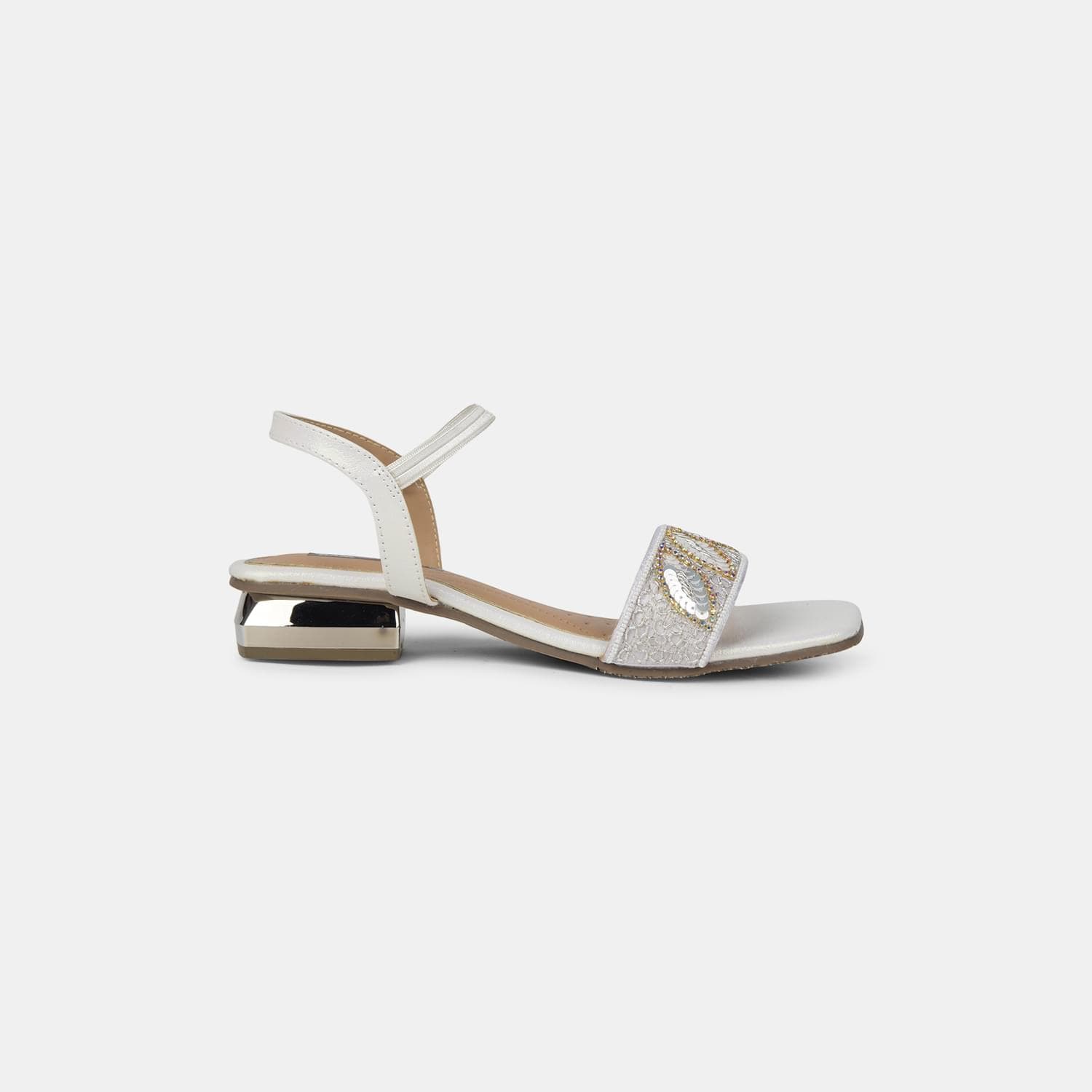 RED LABEL SILVER SANDAL FOR WOMEN
