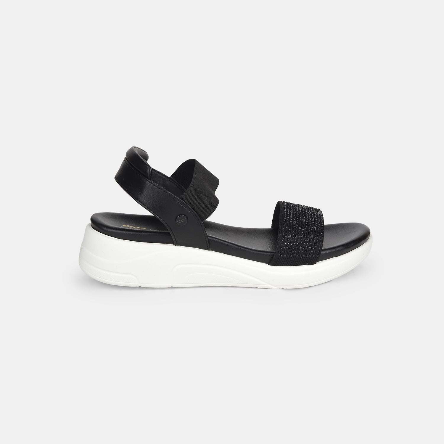Bata Comfit Black Sandals For Women
