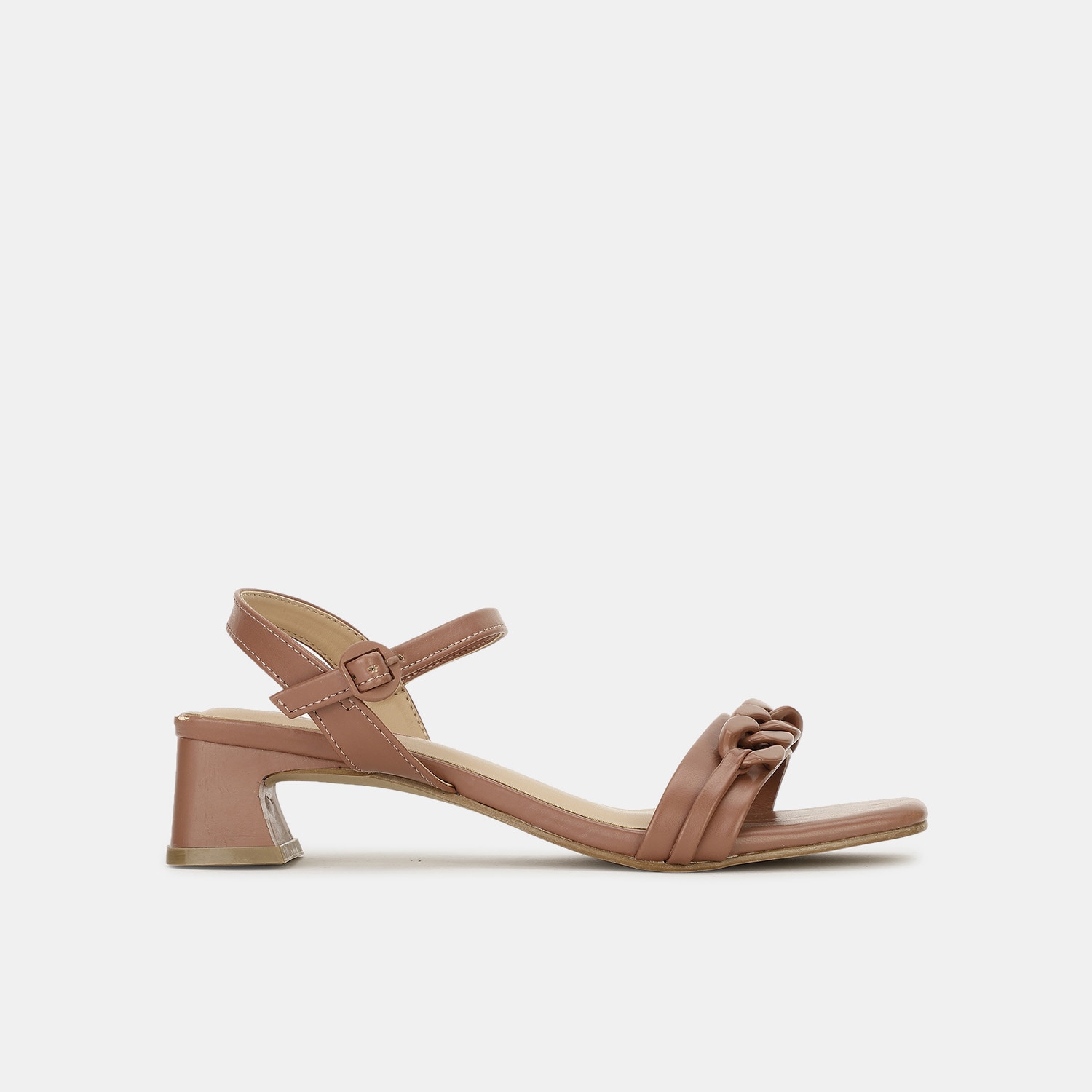 Bata red label pink block heel sandals for women