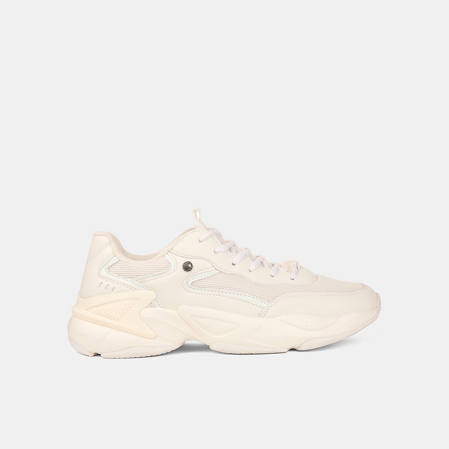 North star white lace-up sports sneaker shoes for men
