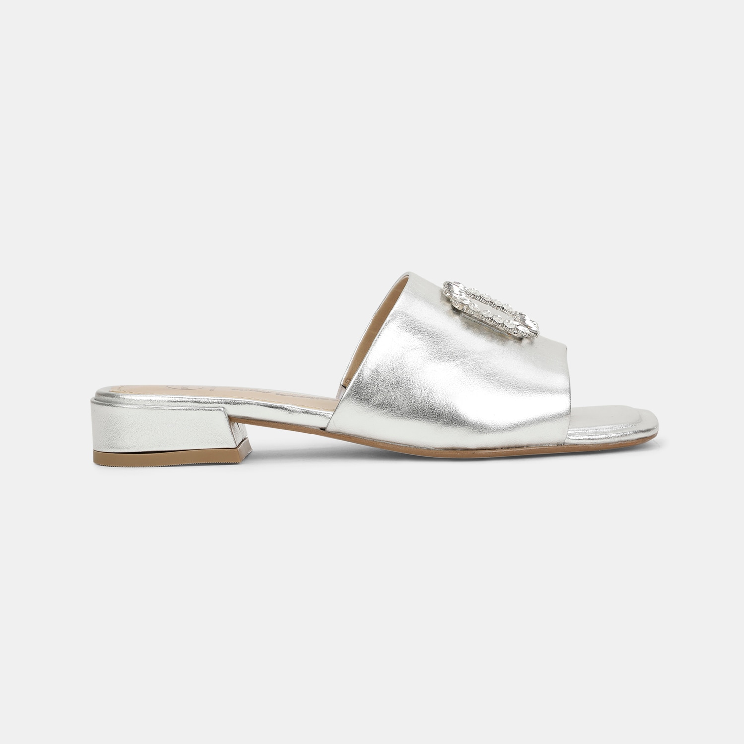 Hush Puppies Silver Mules For Women