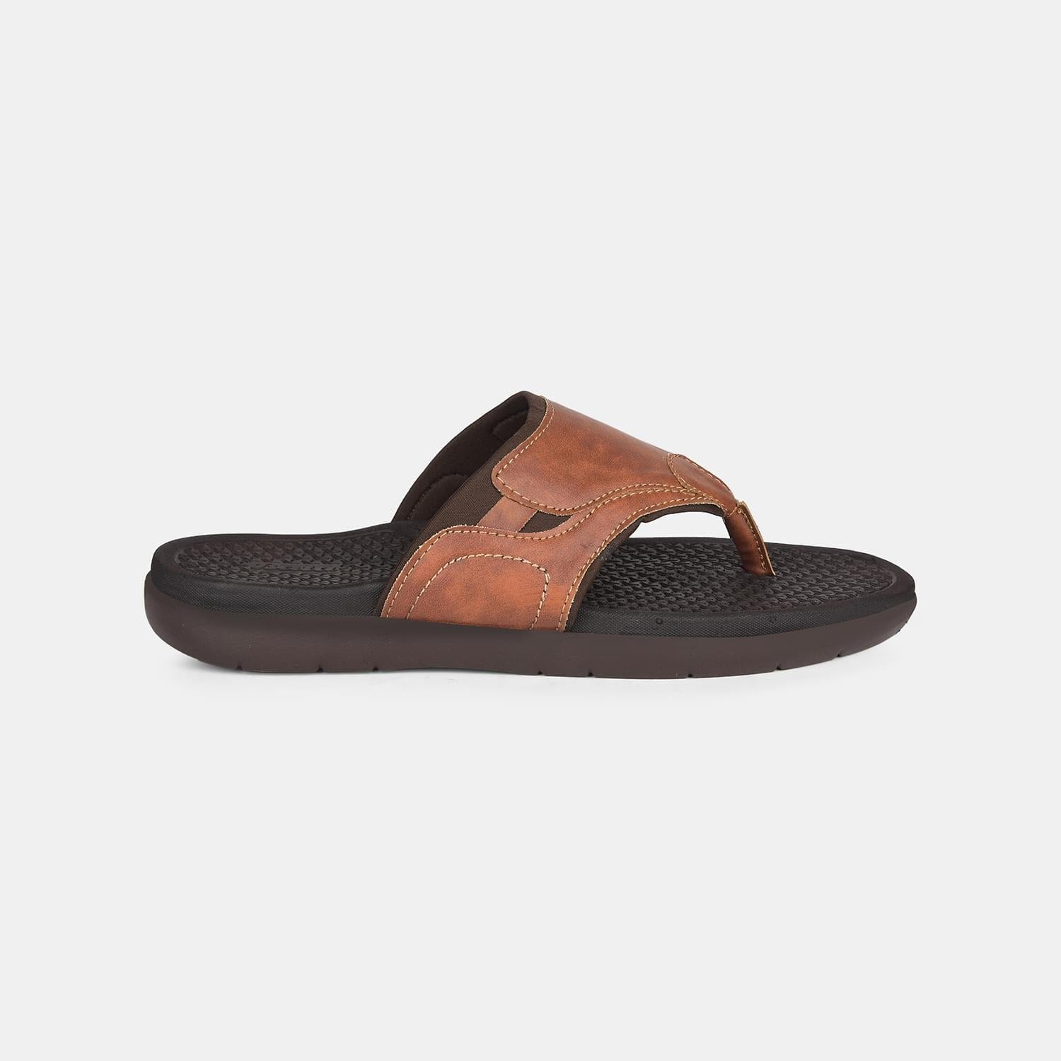 Bata tan casual thong slippers for men