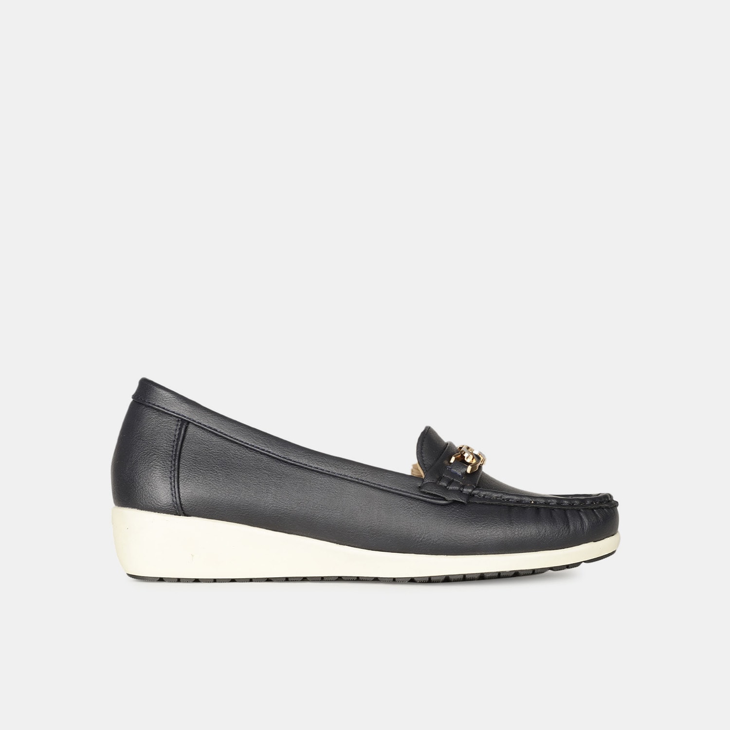 Bata navy casual moccasins for women