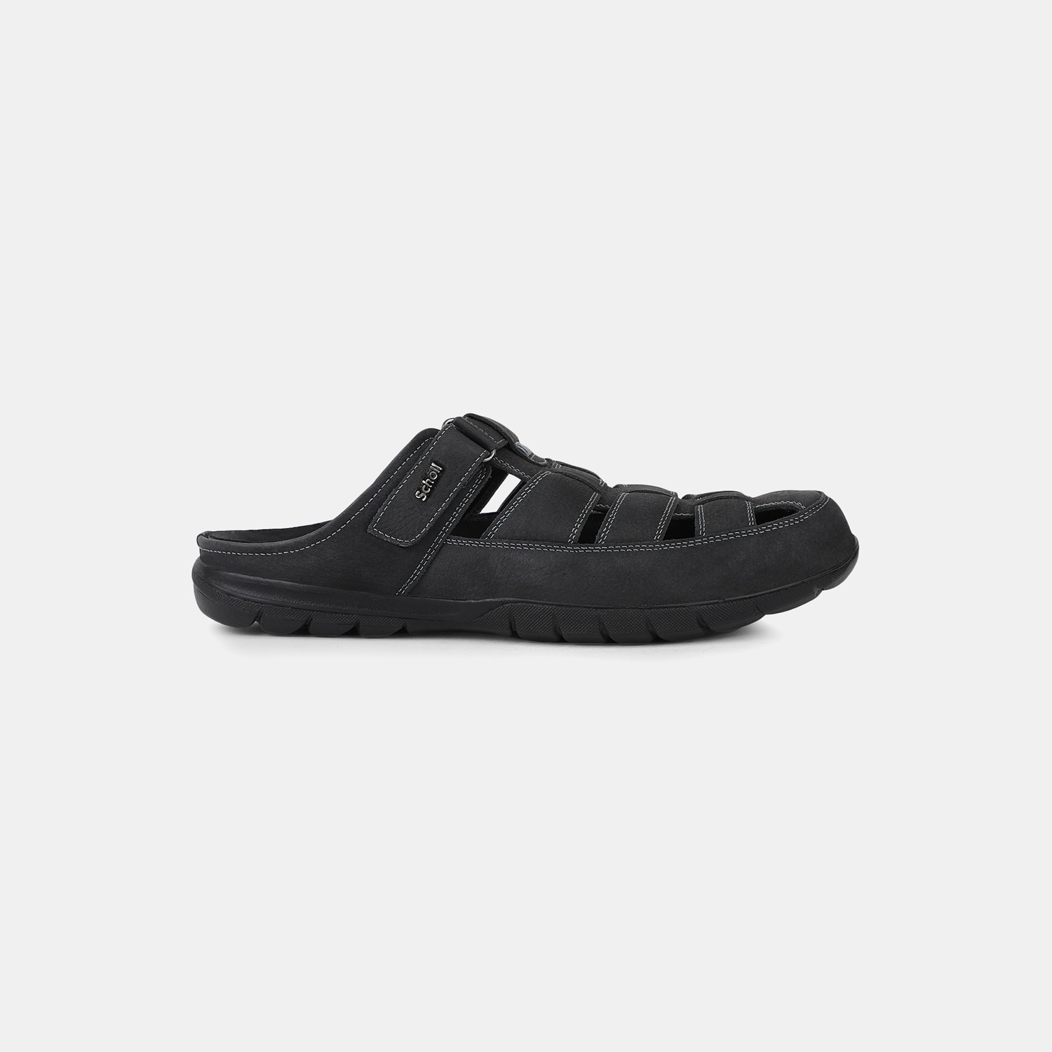 Scholl Black Casual Slip-On Shoes For Men