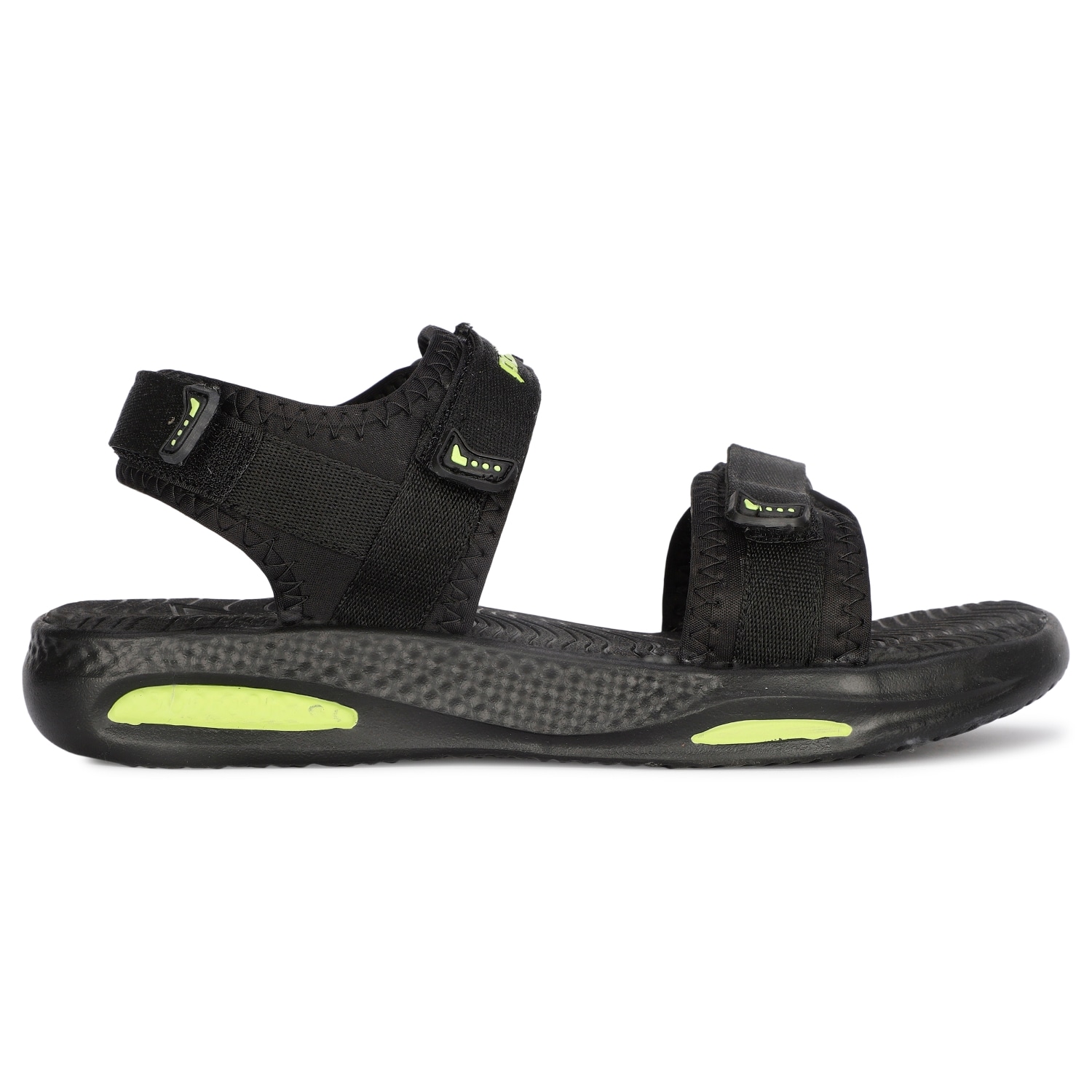 Power Black Sports Sandals For Men